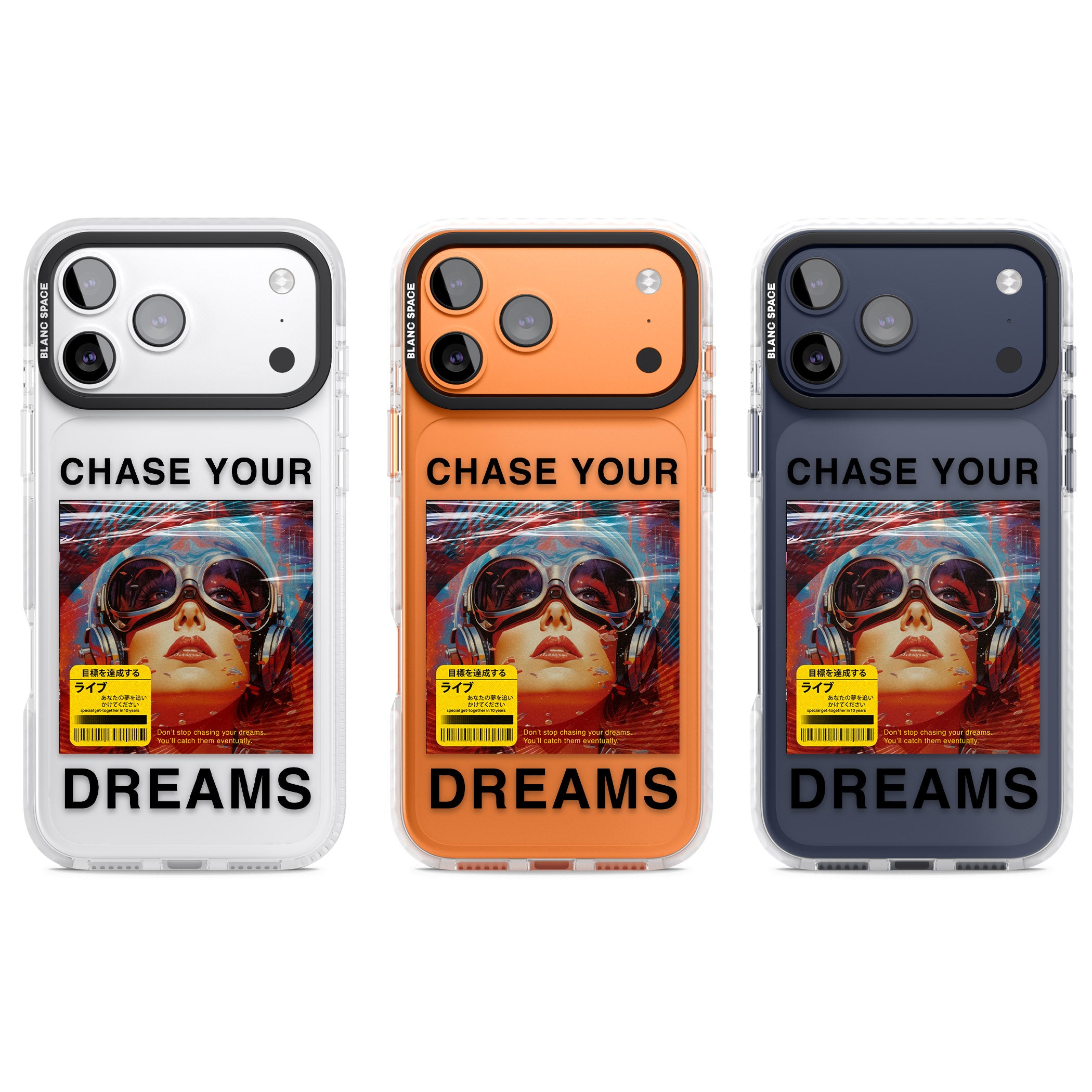 Chase Your Dreams iPhone 17 Pro Impact Clear Phone Case APT Impact Protection
