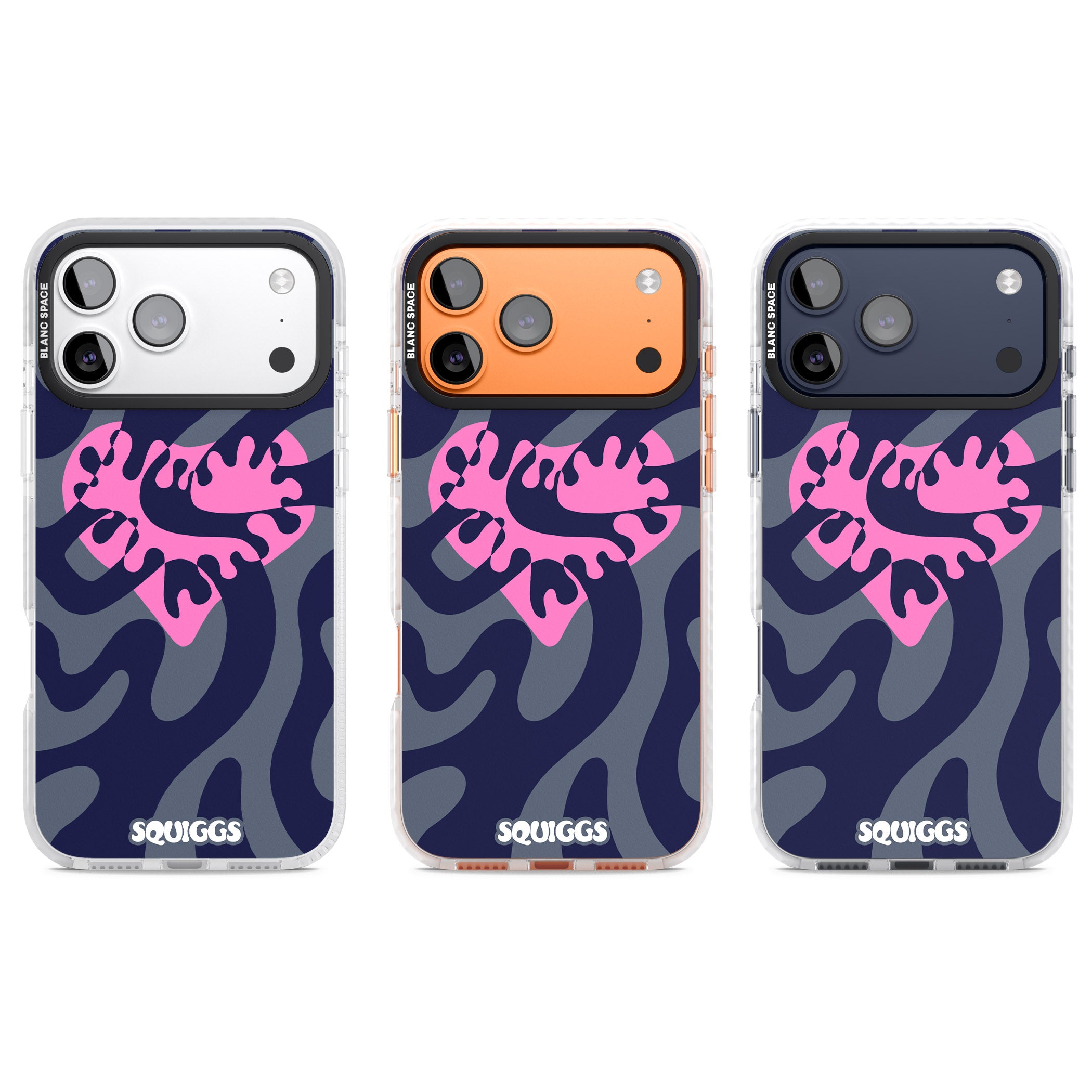 Abstract Heart iPhone 17 Pro Impact Clear Phone Case APT Impact Protection