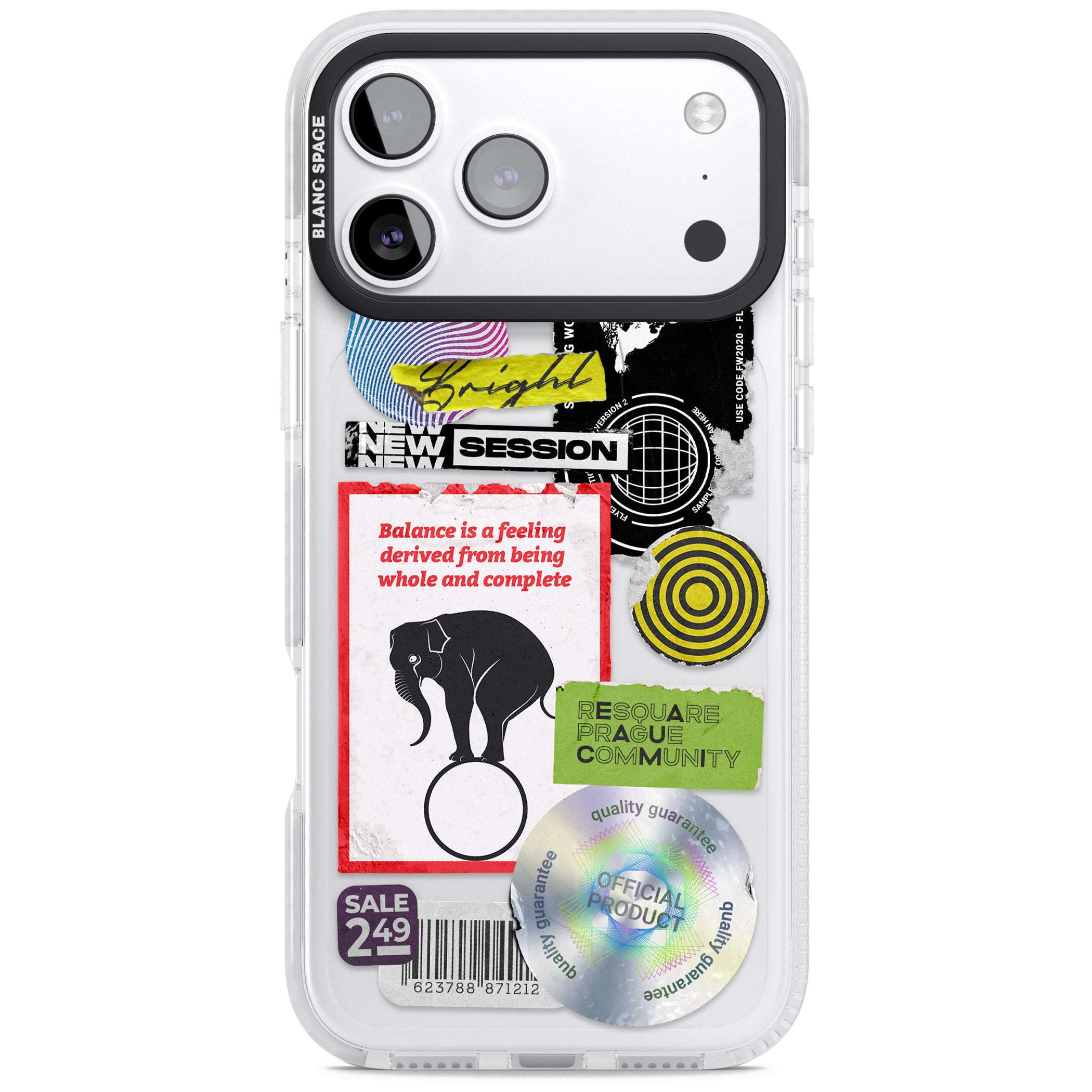 Peeled Sticker Mix iPhone 17 Pro Impact Clear Phone Case