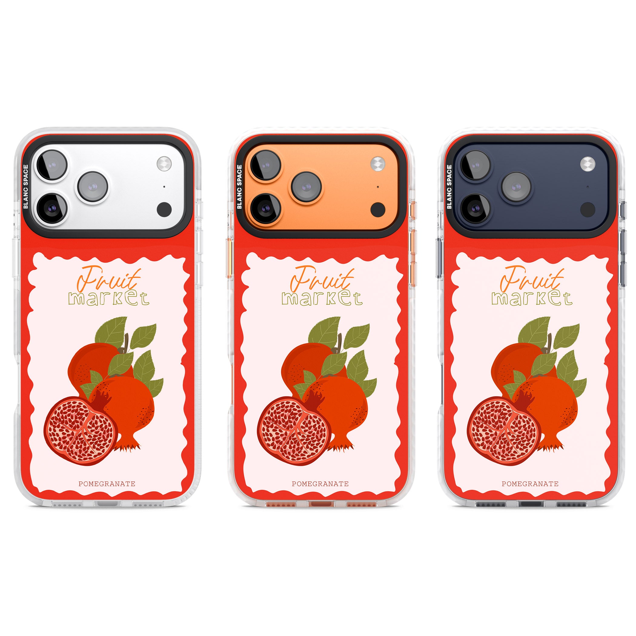 Fruit Market Pomegranate iPhone 17 Pro Impact Clear Phone Case APT Impact Protection