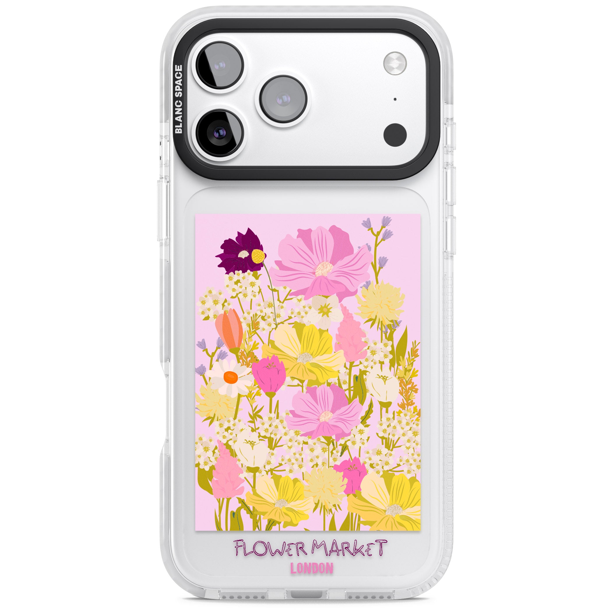 Flower Market iPhone 17 Pro Impact Clear Phone Case