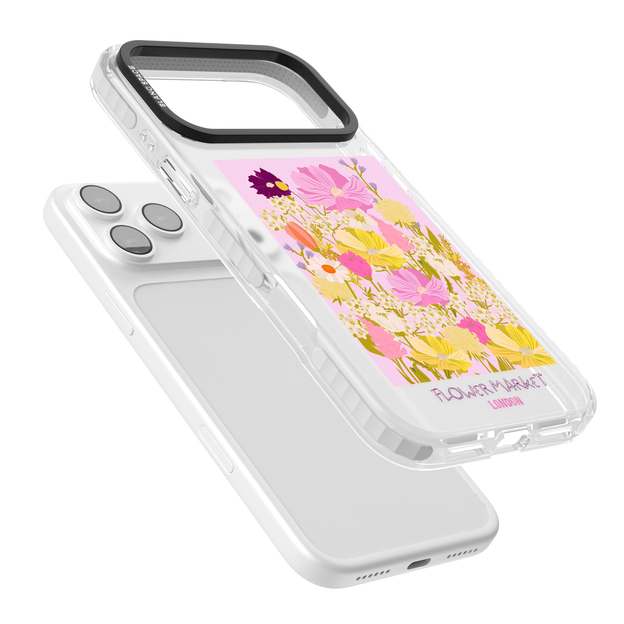 Flower Market iPhone 17 Pro Impact Clear Phone Case Colours