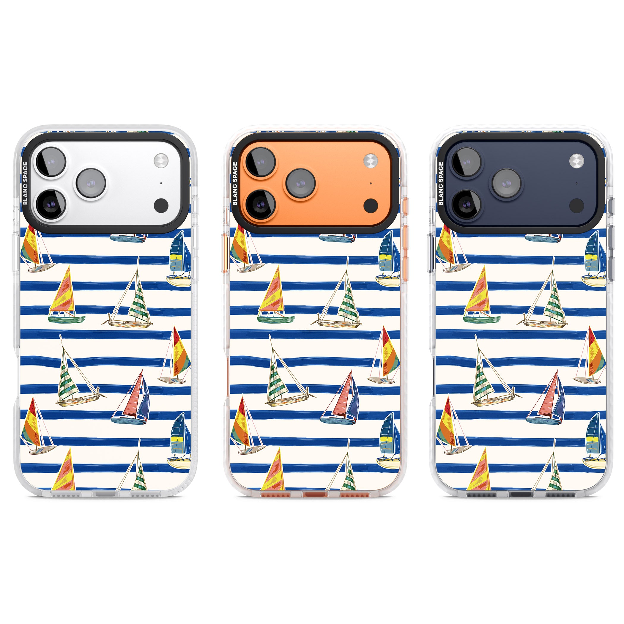 Coastal Sailboats iPhone 17 Pro Impact Clear Phone Case APT Impact Protection