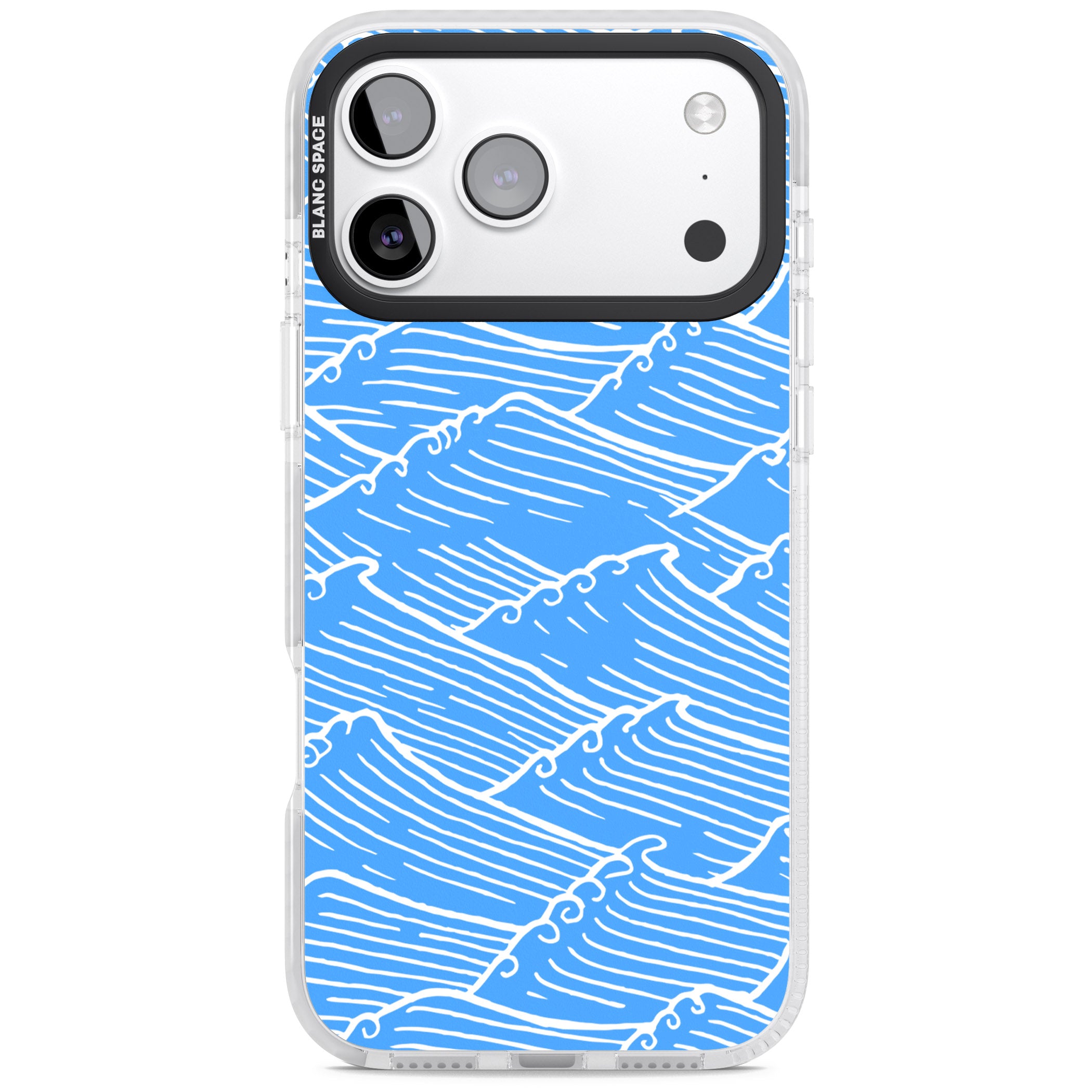 Waves Pattern iPhone 17 Pro Impact Clear Phone Case