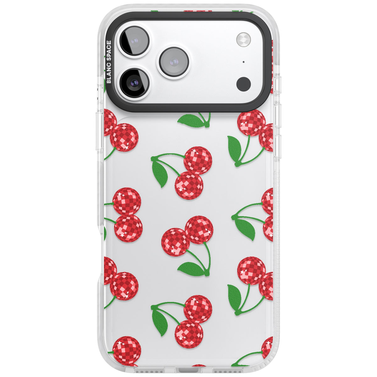 Disco Cherries iPhone 17 Pro Max Impact Clear Phone Case front