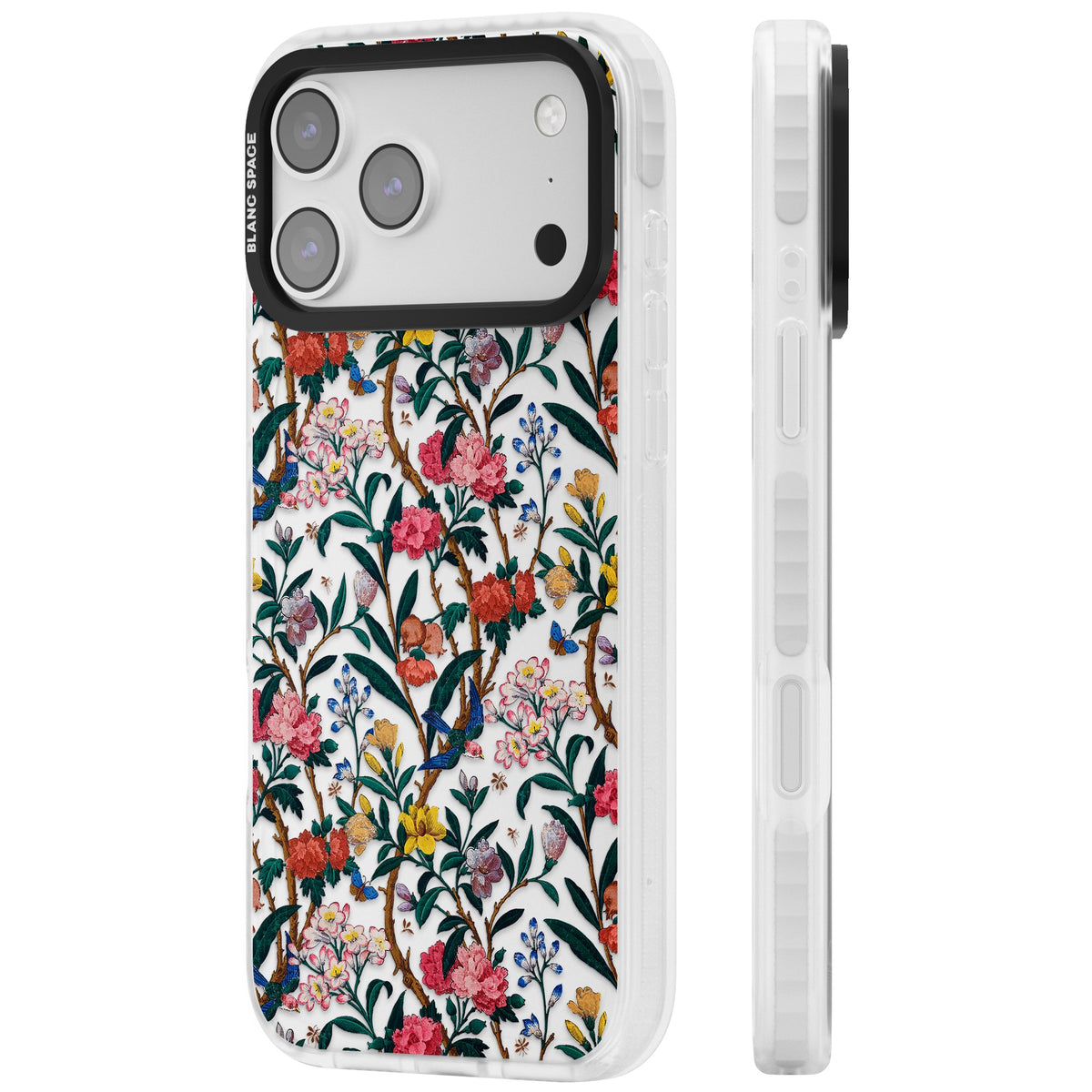 Vines & Flowers iPhone 17 Pro Max Impact Clear Phone Case side