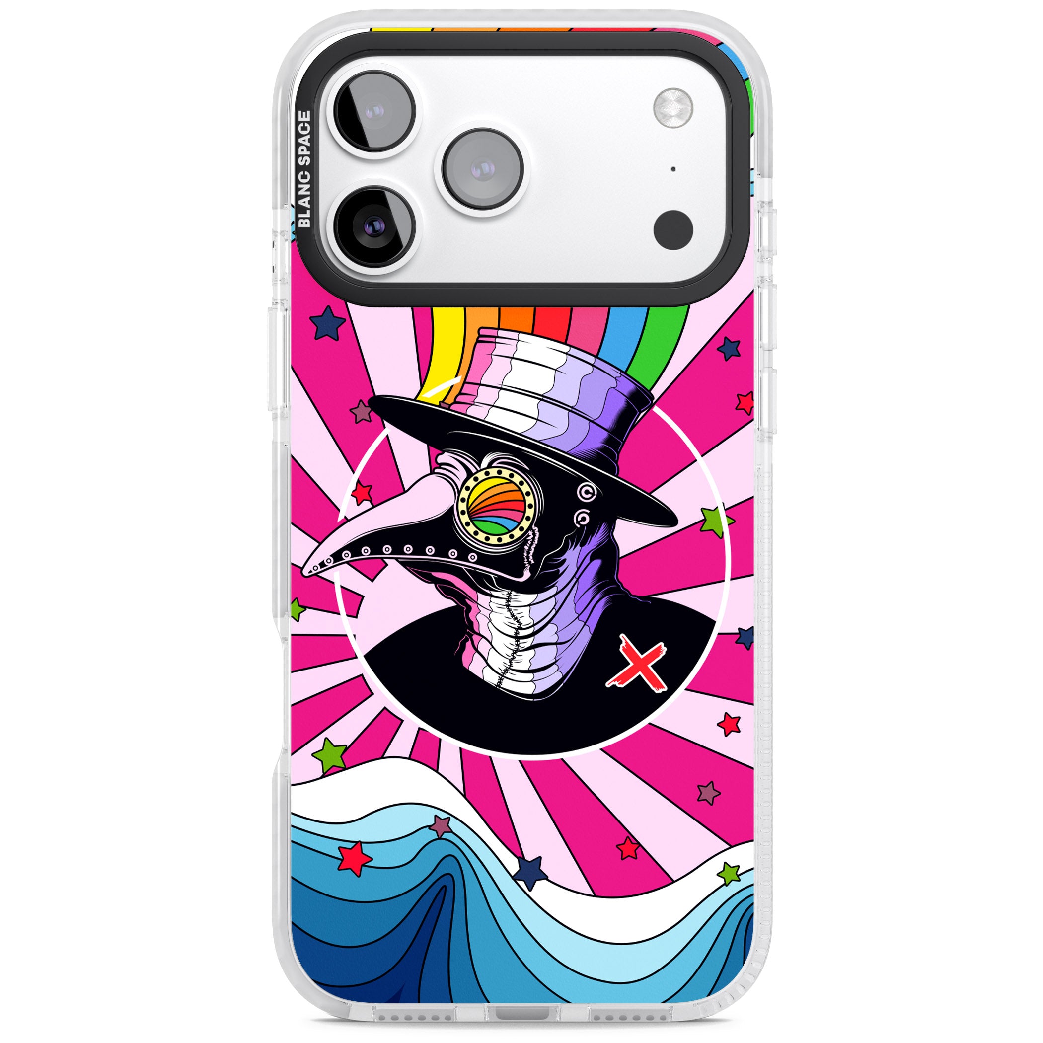 Plague Doctor Passion iPhone 17 Pro Impact Clear Phone Case