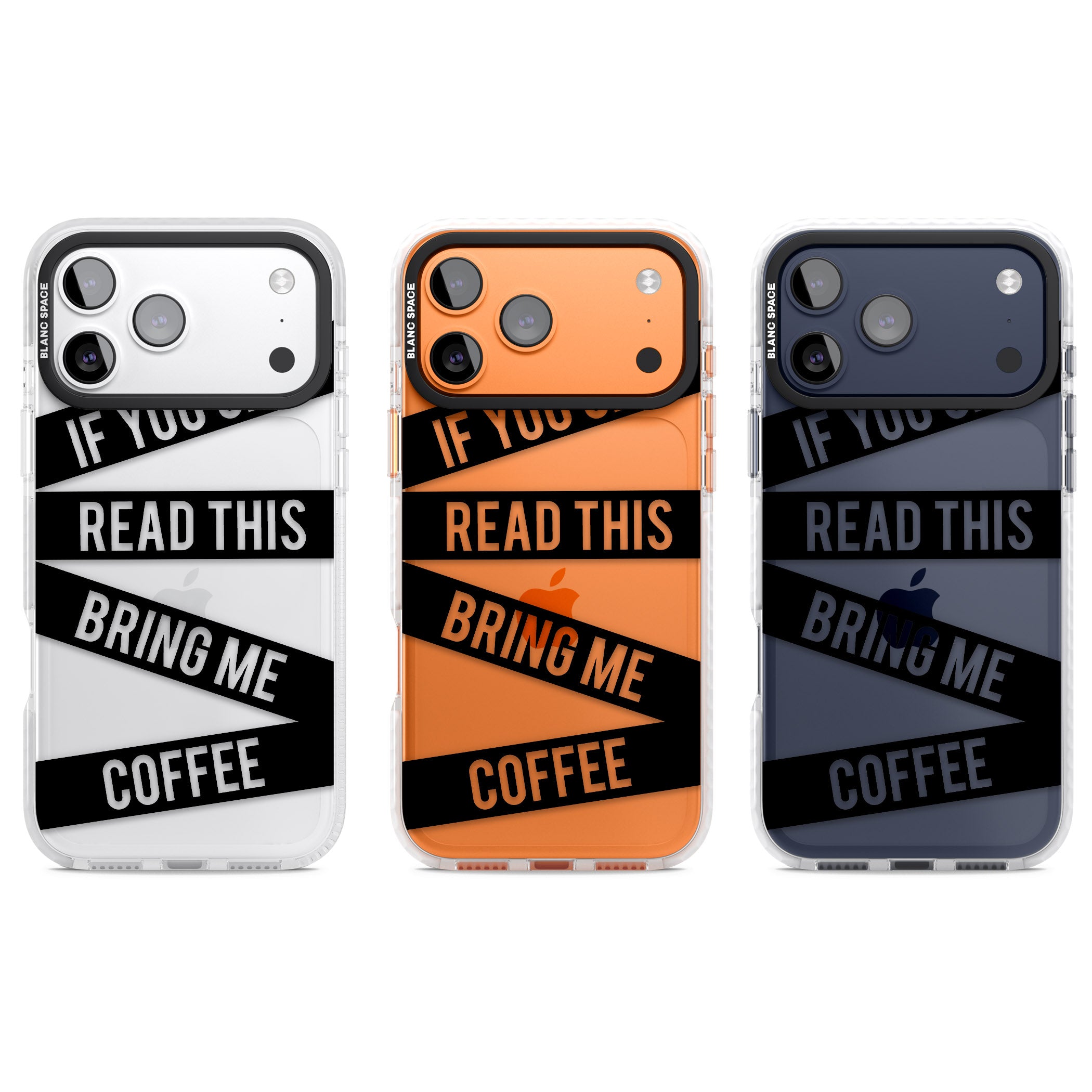 Bring Me Coffee iPhone 17 Pro Impact Clear Phone Case APT Impact Protection