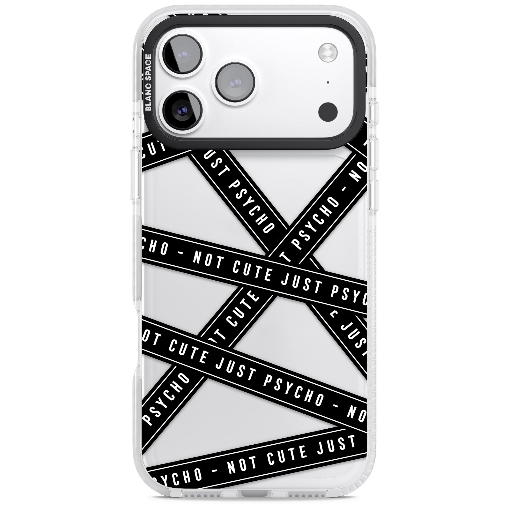 Not Cute Just Psycho iPhone 17 Pro Impact Clear Phone Case