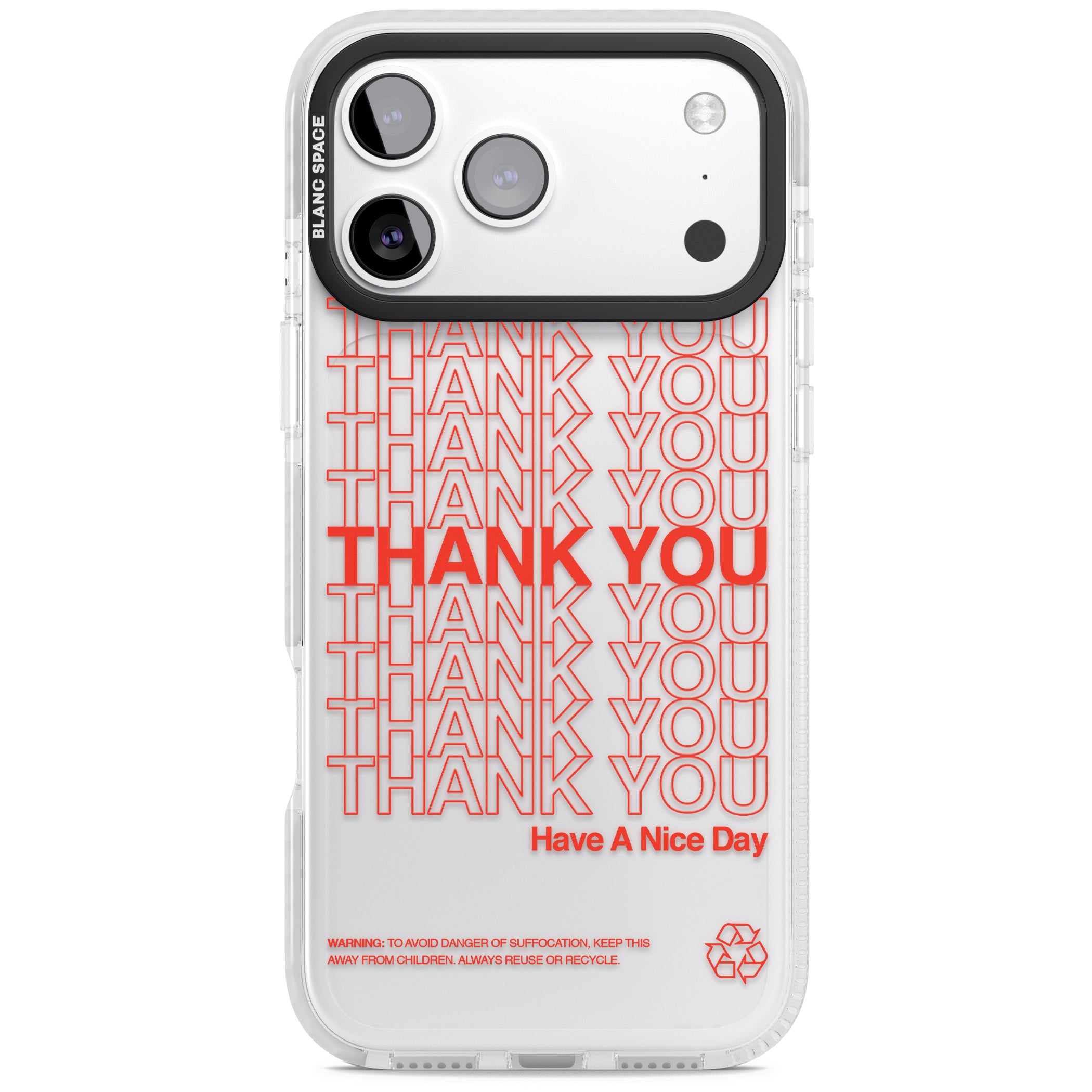 Thank You Have A Nice Day iPhone 17 Pro Impact Clear Phone Case