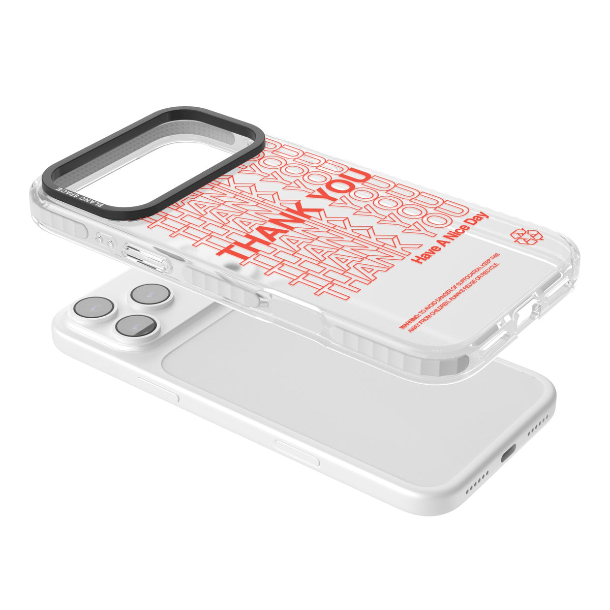 Thank You Have A Nice Day iPhone 17 Pro Max Impact Clear Phone Case angled
