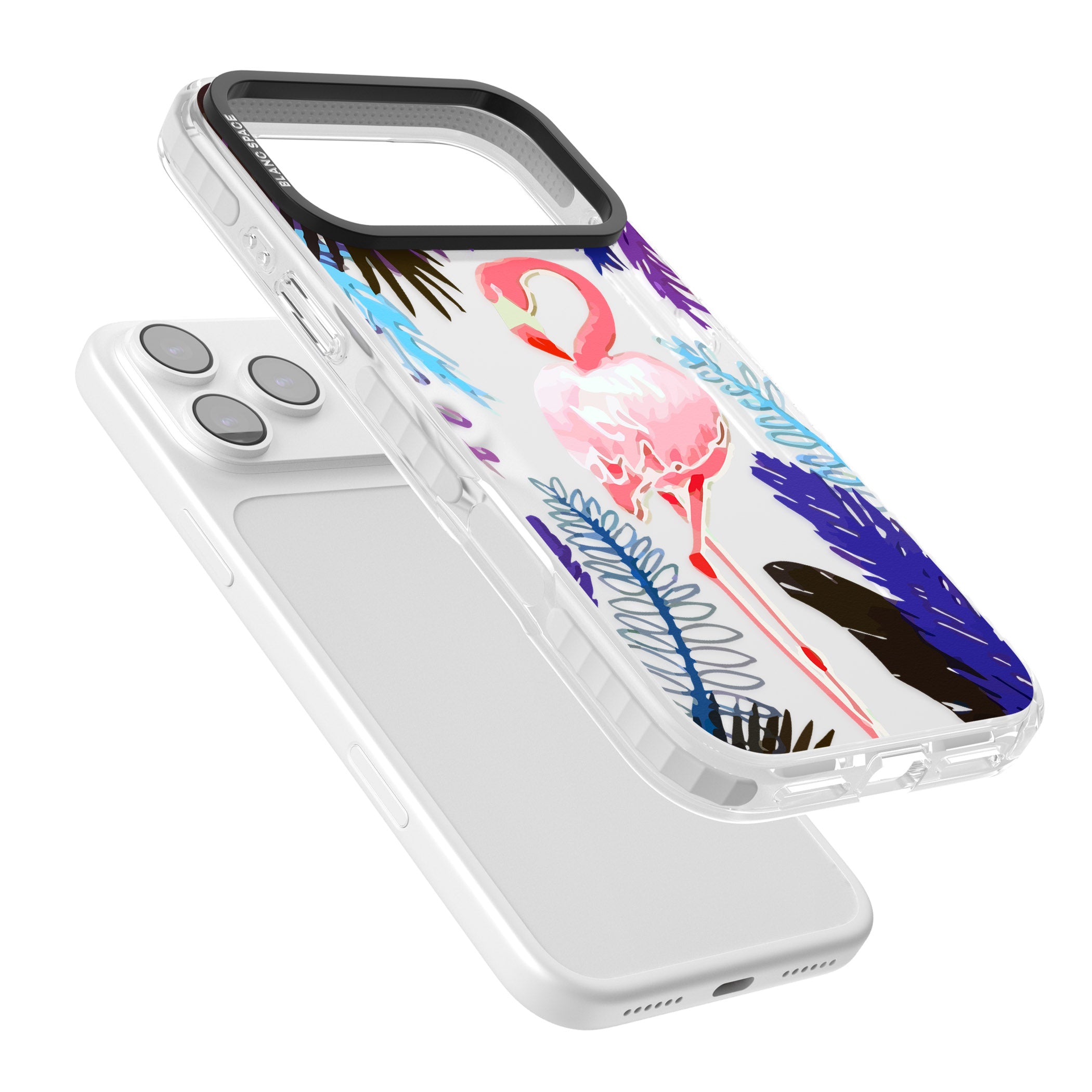 Tropical Flamingo iPhone 17 Pro Impact Clear Phone Case Colours