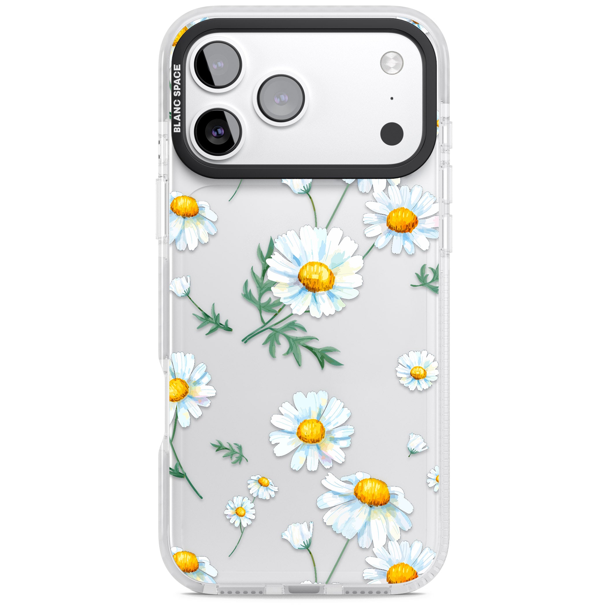 Vintage Painted Daisies iPhone 17 Pro Impact Clear Phone Case