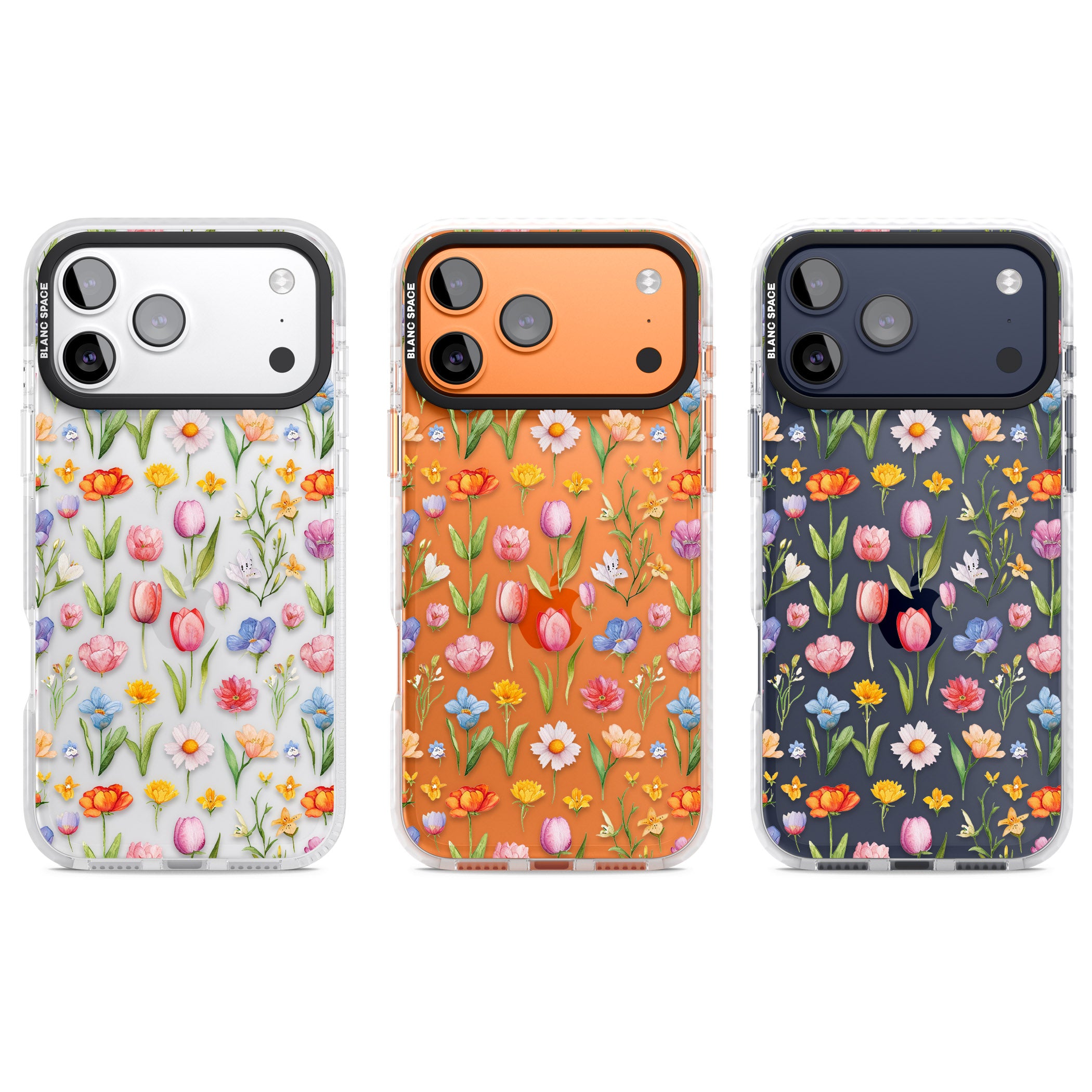 Small Flower Mix iPhone 17 Pro Impact Clear Phone Case APT Impact Protection