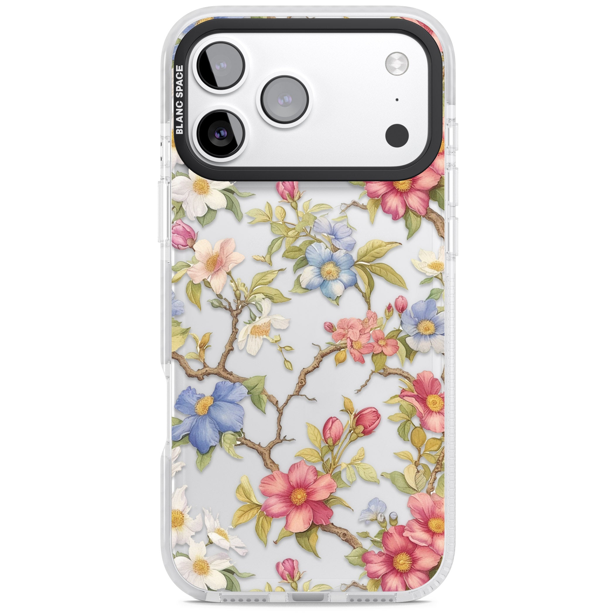 Vintage Vines & Flowers iPhone 17 Pro Impact Clear Phone Case
