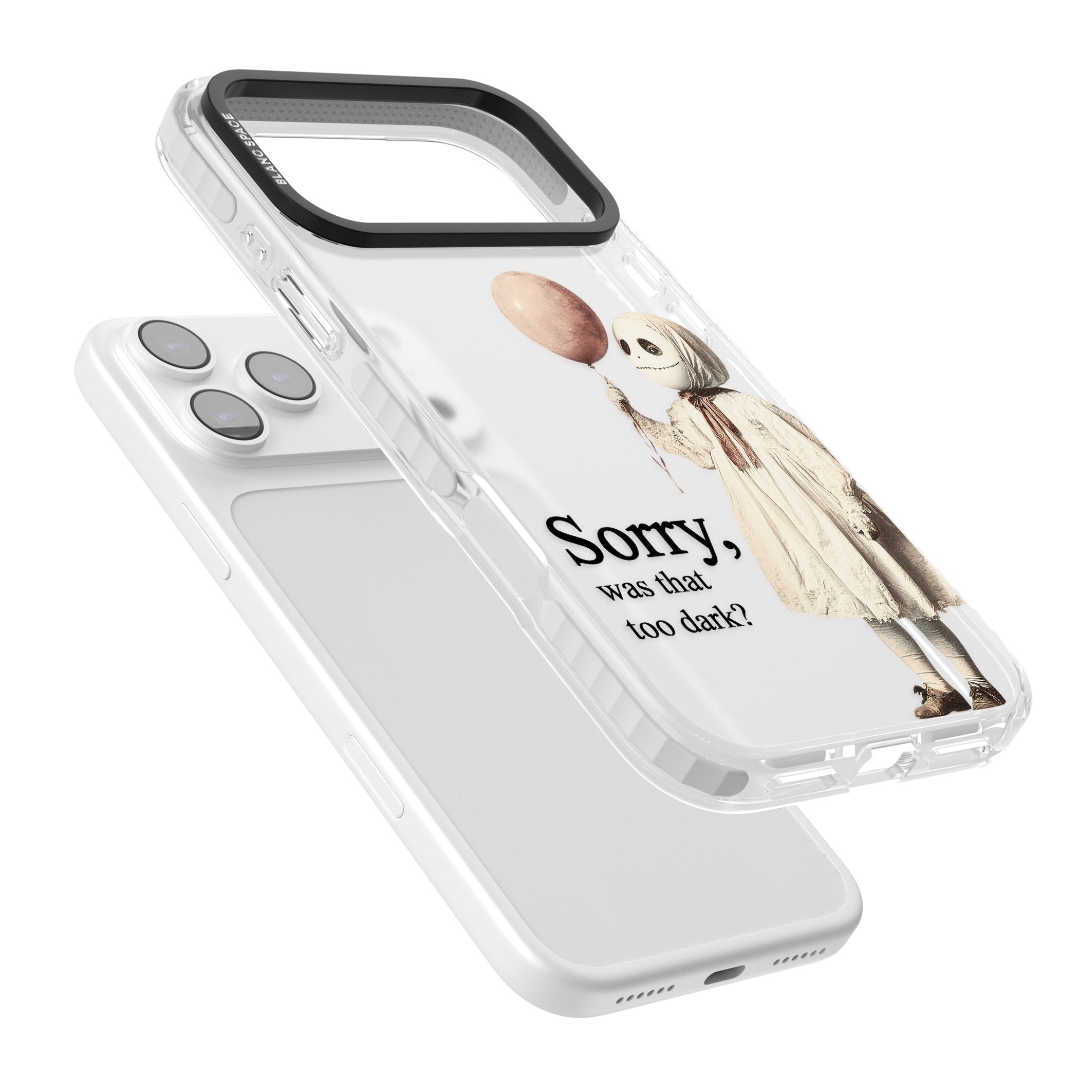 Sorry Was That Too Dark iPhone 17 Pro Impact Clear Phone Case Colours