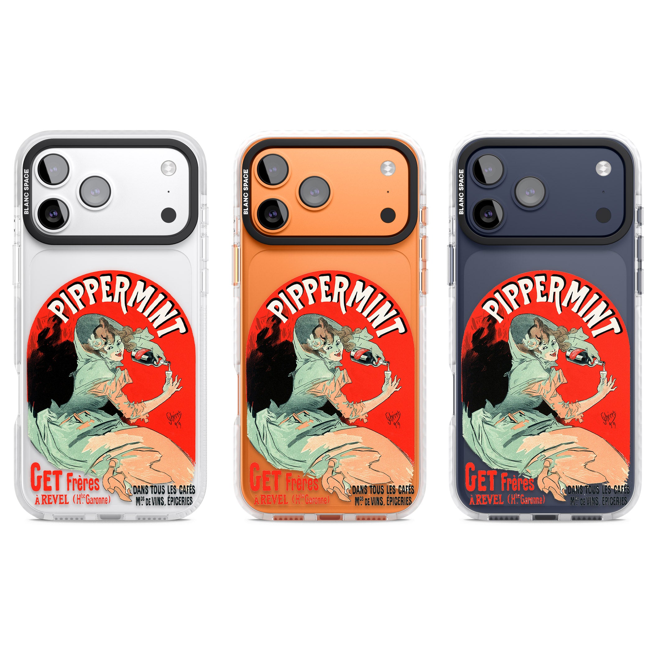 Pippermint Poster iPhone 17 Pro Impact Clear Phone Case APT Impact Protection