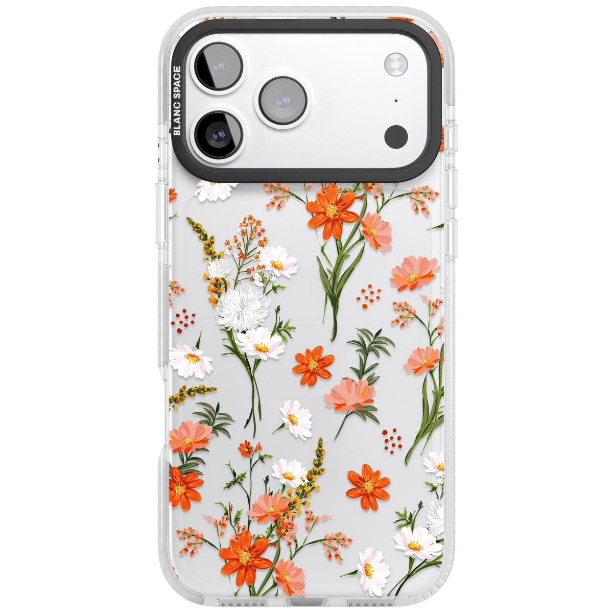 Sunset Wildflowers iPhone 17 Pro Max Impact Clear Phone Case front