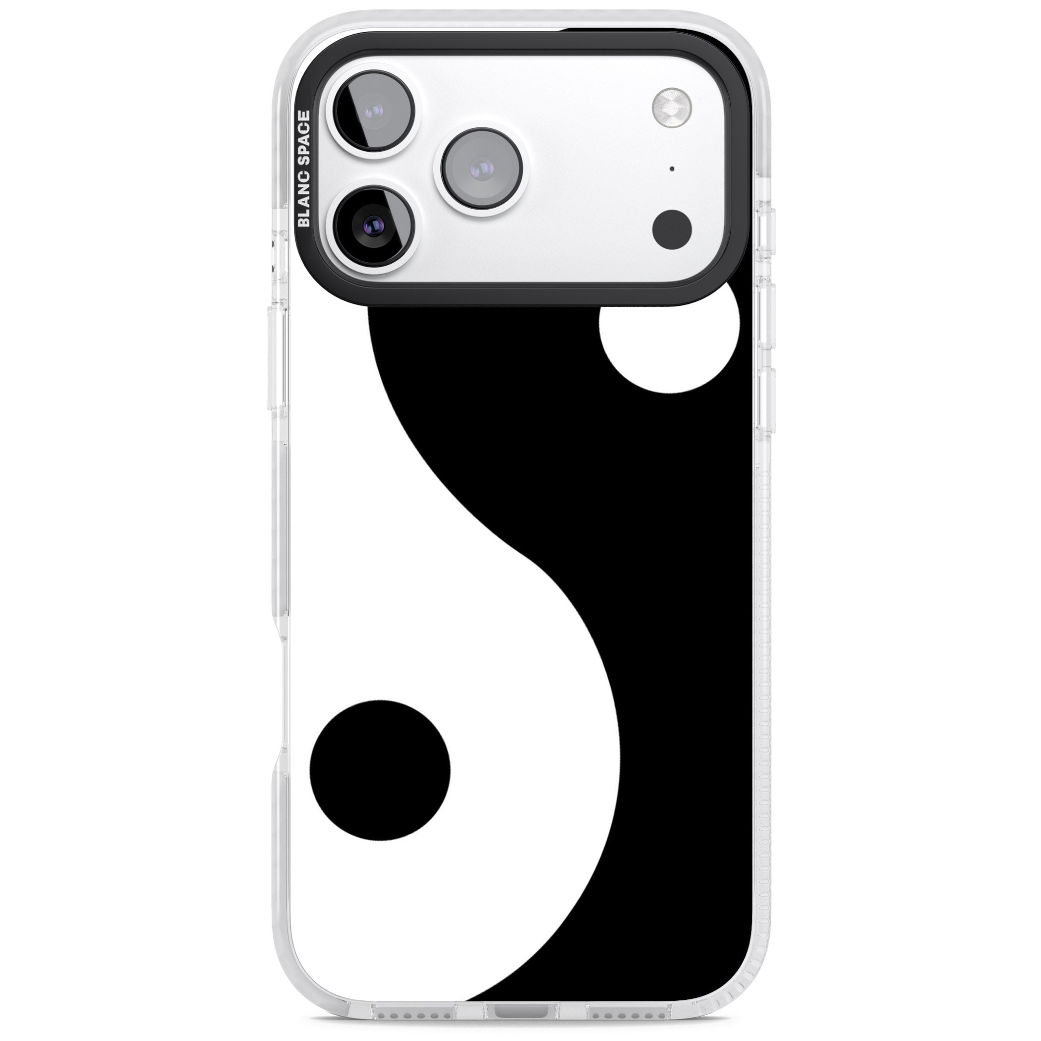 Large Yin Yang iPhone 17 Pro Impact Clear Phone Case
