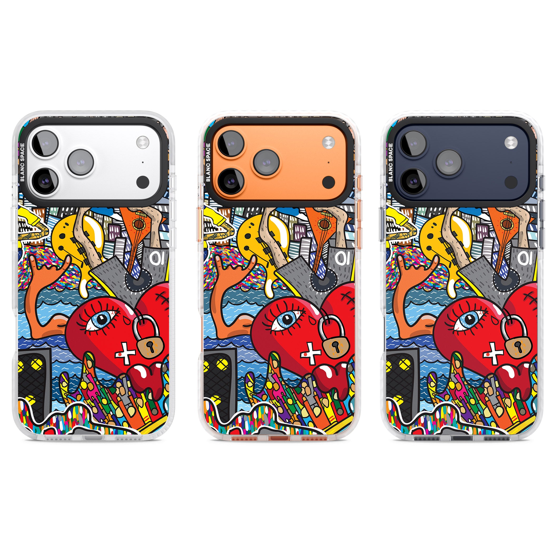 Crowd Tsunami iPhone 17 Pro Impact Clear Phone Case APT Impact Protection