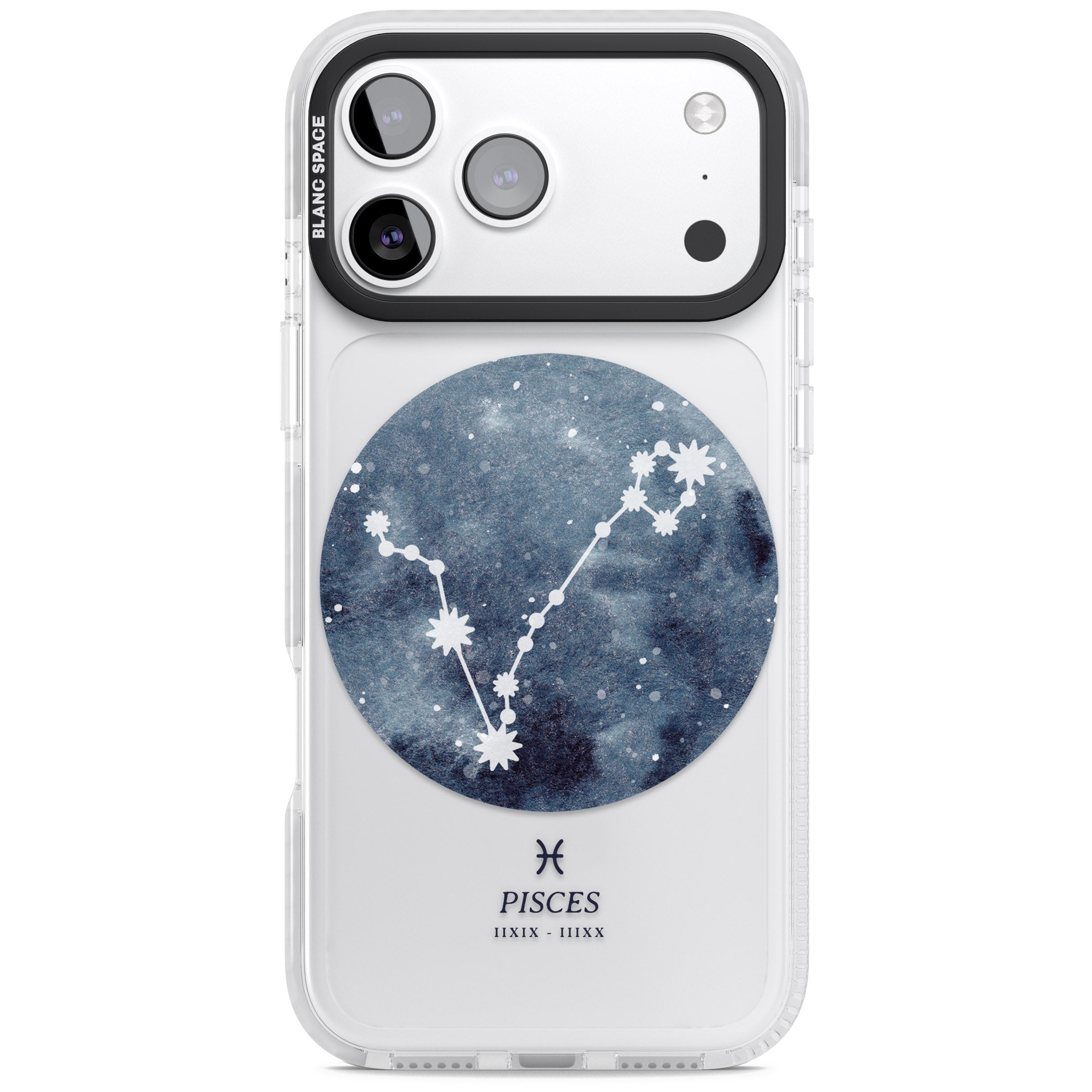 Pisces Zodiac Constellation iPhone 17 Pro Impact Clear Phone Case