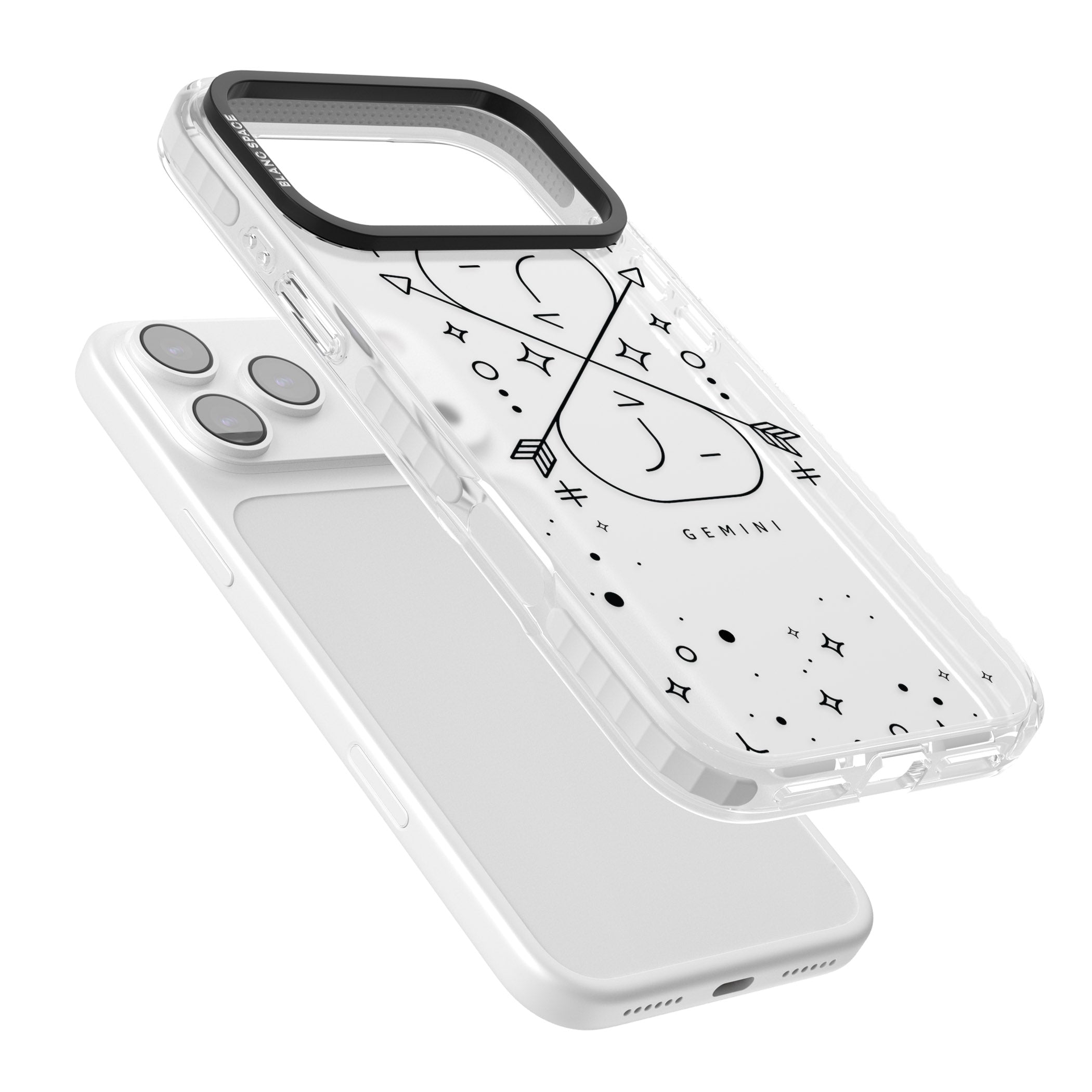 Gemini Zodiac iPhone 17 Pro Impact Clear Phone Case Colours