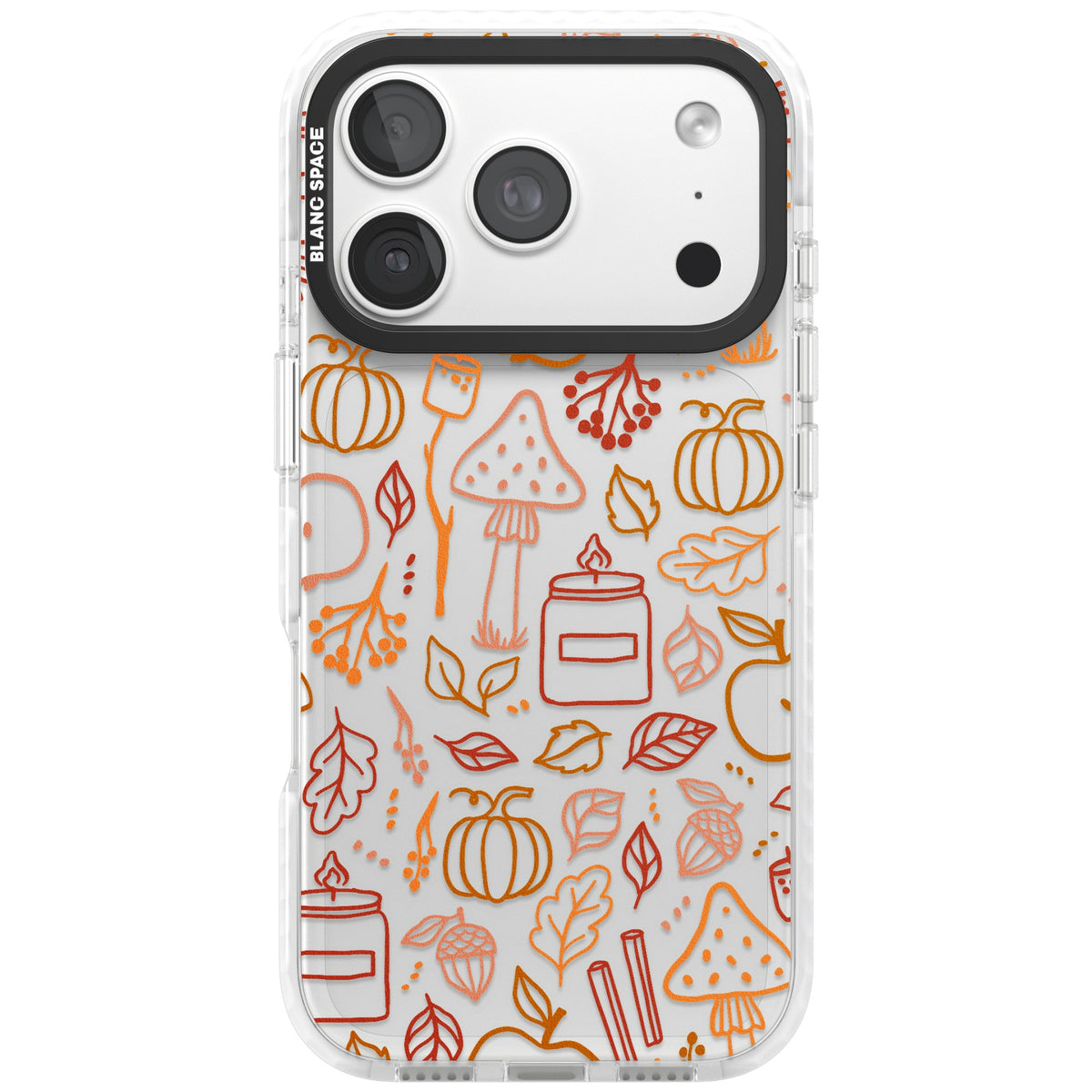 Autumn Line Pattern iPhone 18 Pro Impact Clear Phone Case front
