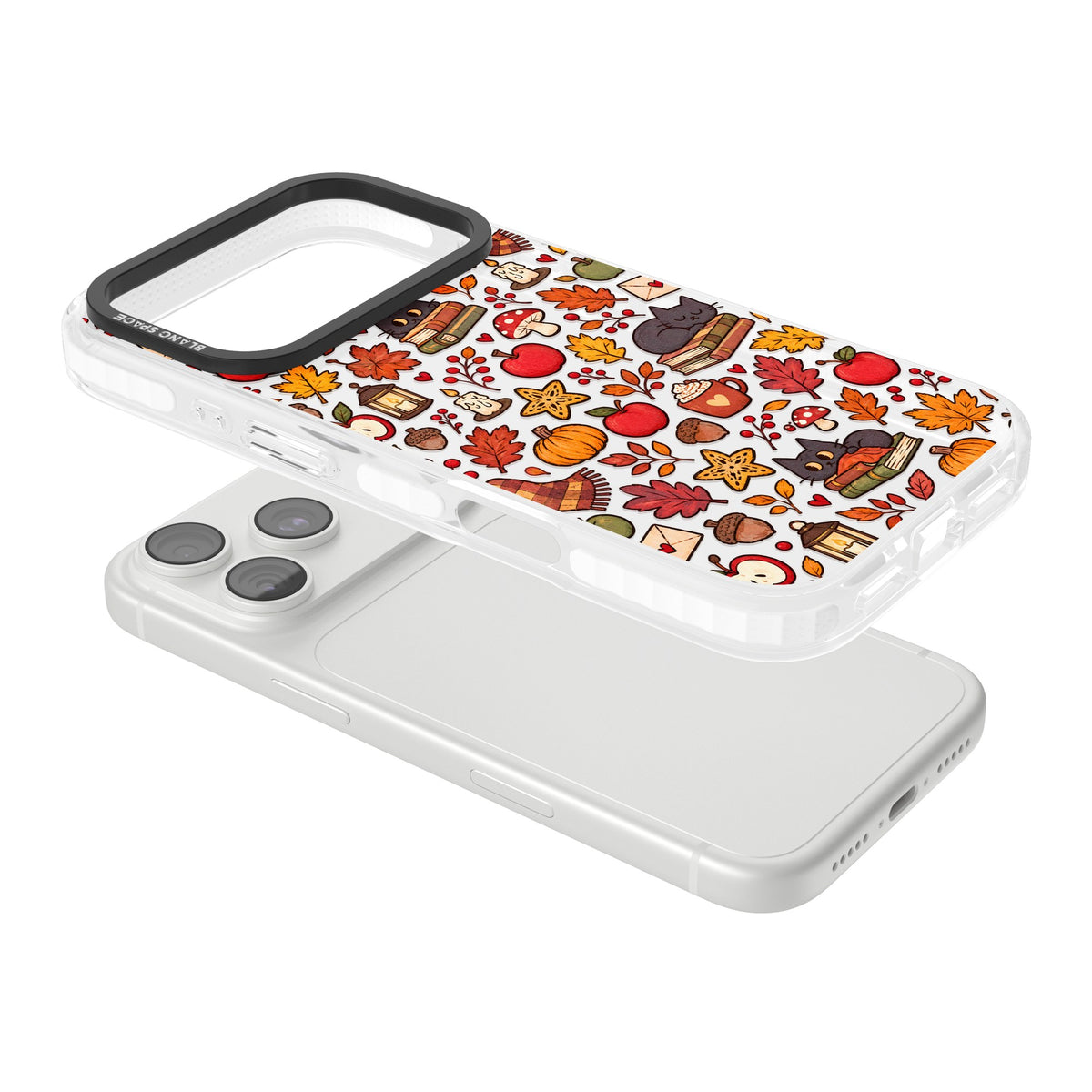 Autumn Mix iPhone 18 Pro Impact Clear Phone Case angled