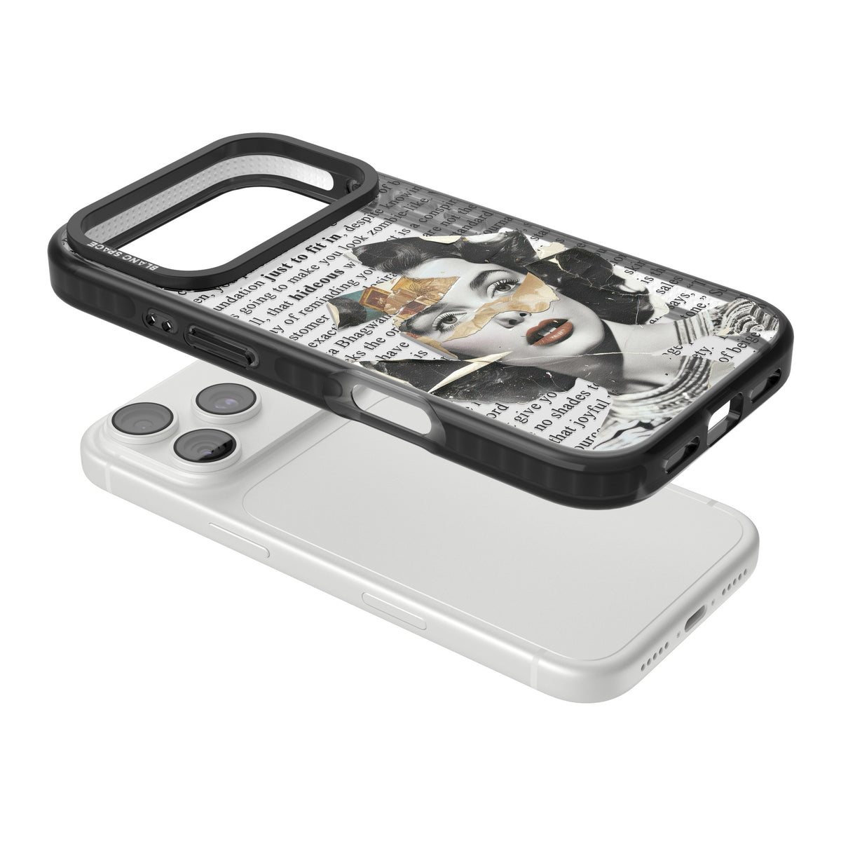 Beauty Is Within iPhone 18 Pro Impact Black Phone Case angled