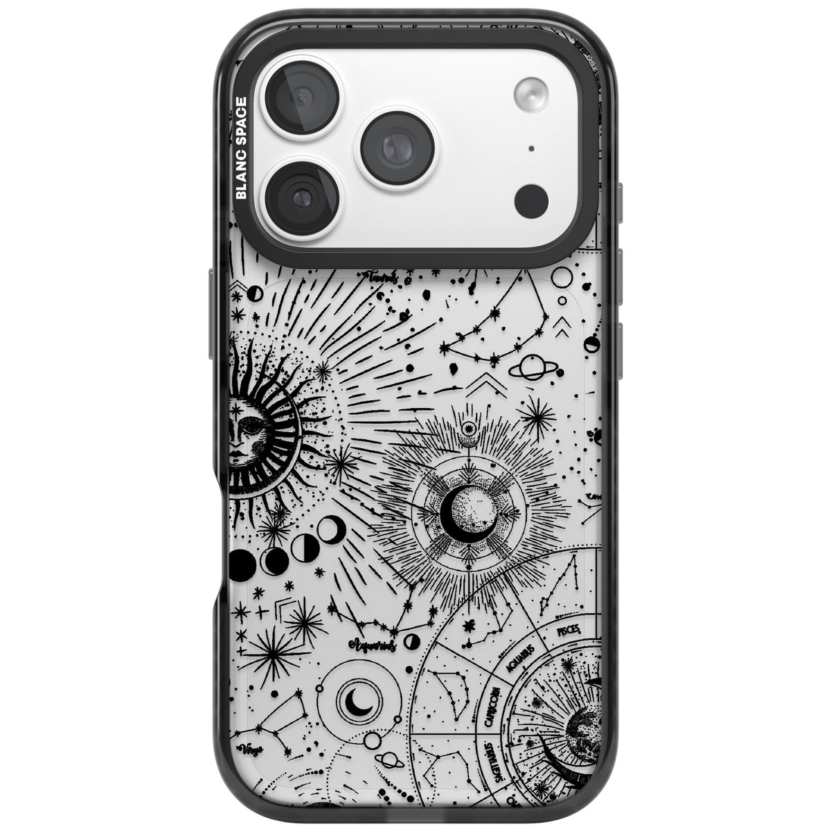 Celestial Chart iPhone 18 Pro Impact Black Phone Case front