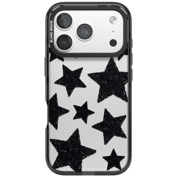 Beaded Black Stars
