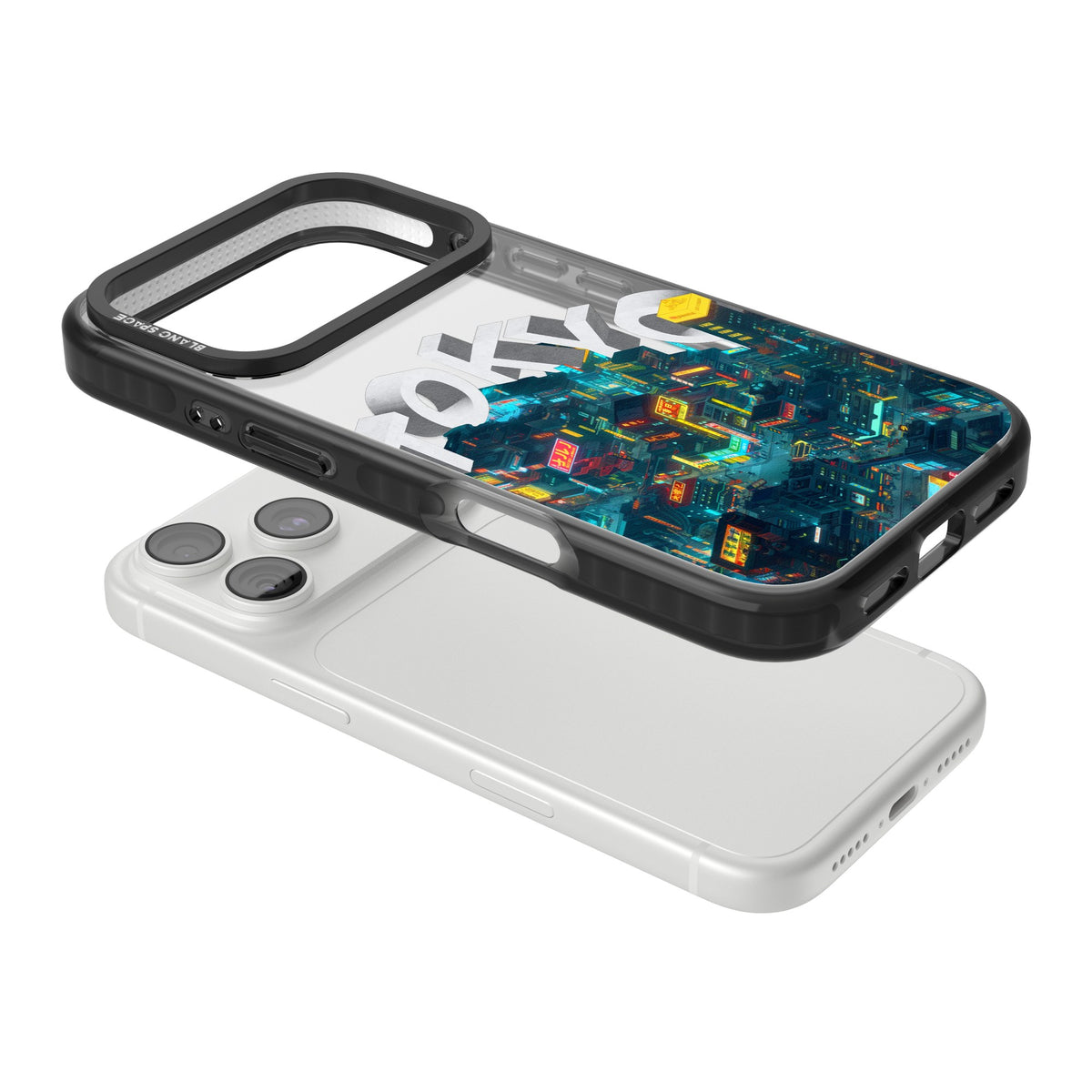 Tokyo iPhone 18 Pro Impact Black Phone Case angled
