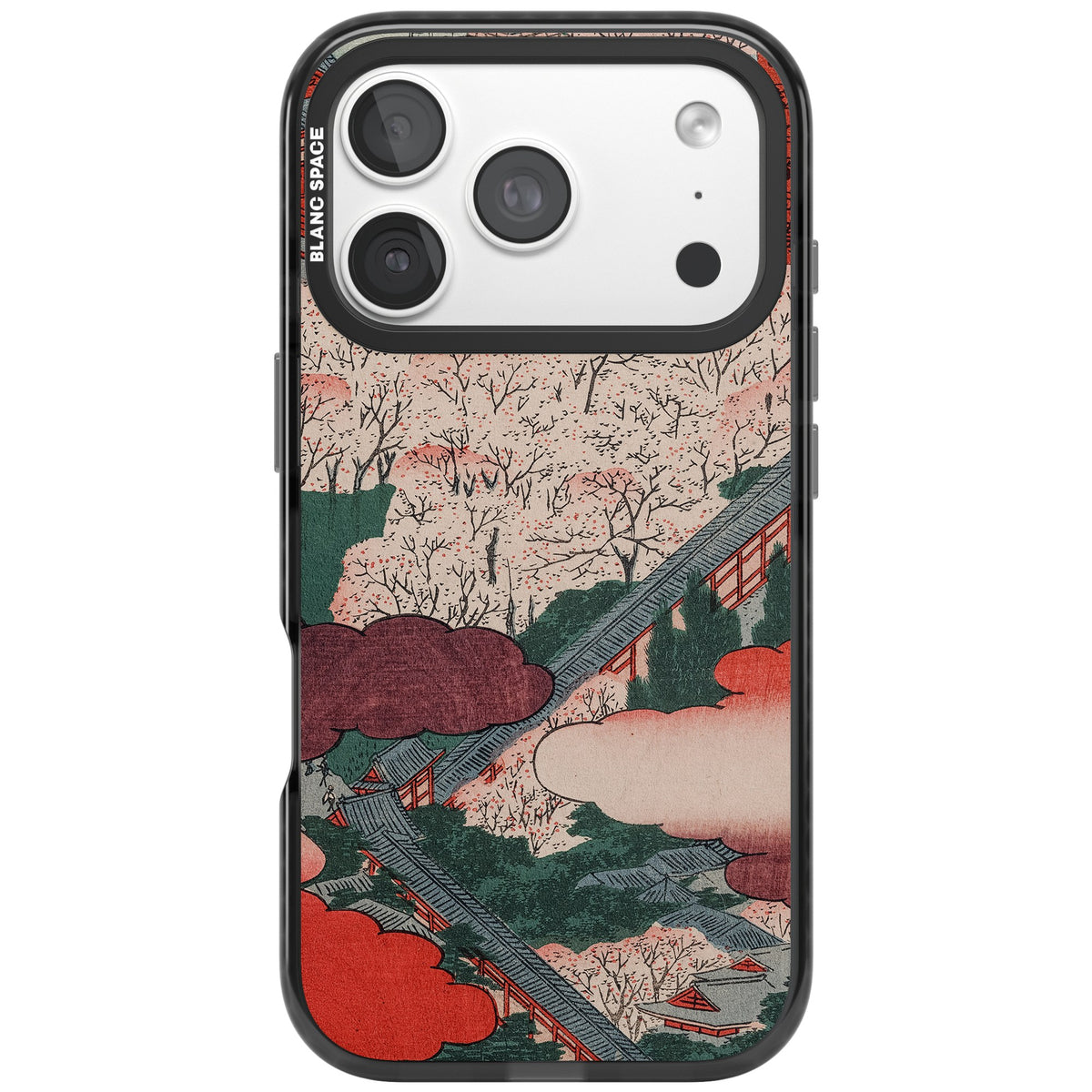 Vintage Japanese Gated Town iPhone 18 Pro Impact Black Phone Case front