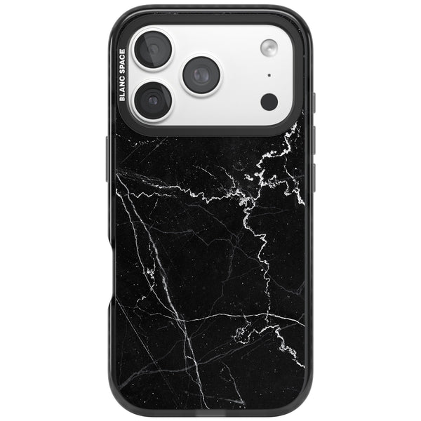 Bold Black Marble With White Texture