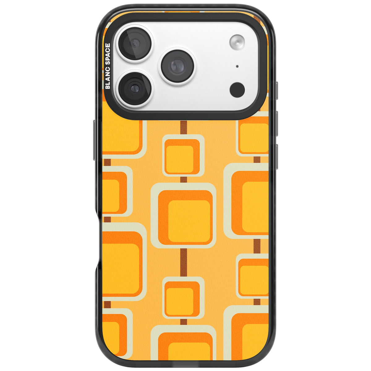 Sunny Mid Century Squares iPhone 18 Pro Impact Black Phone Case front