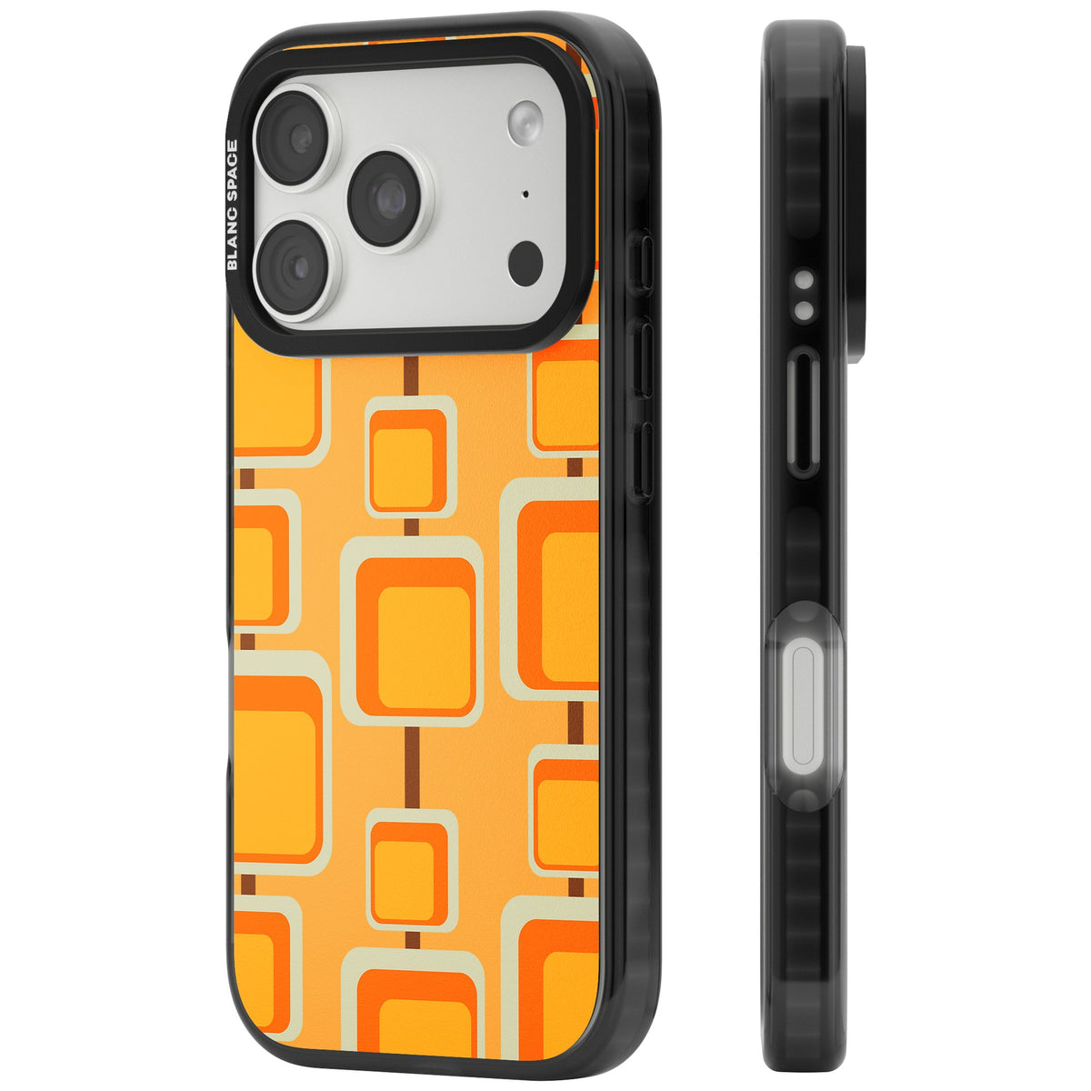 Sunny Mid Century Squares iPhone 18 Pro Impact Black Phone Case side