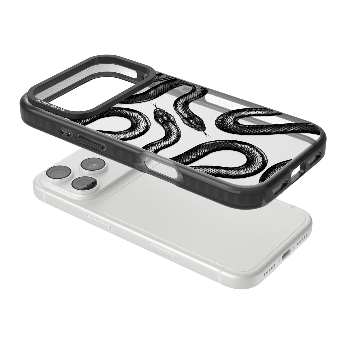 Black Kingsnake iPhone 18 Pro Impact Black Phone Case angled