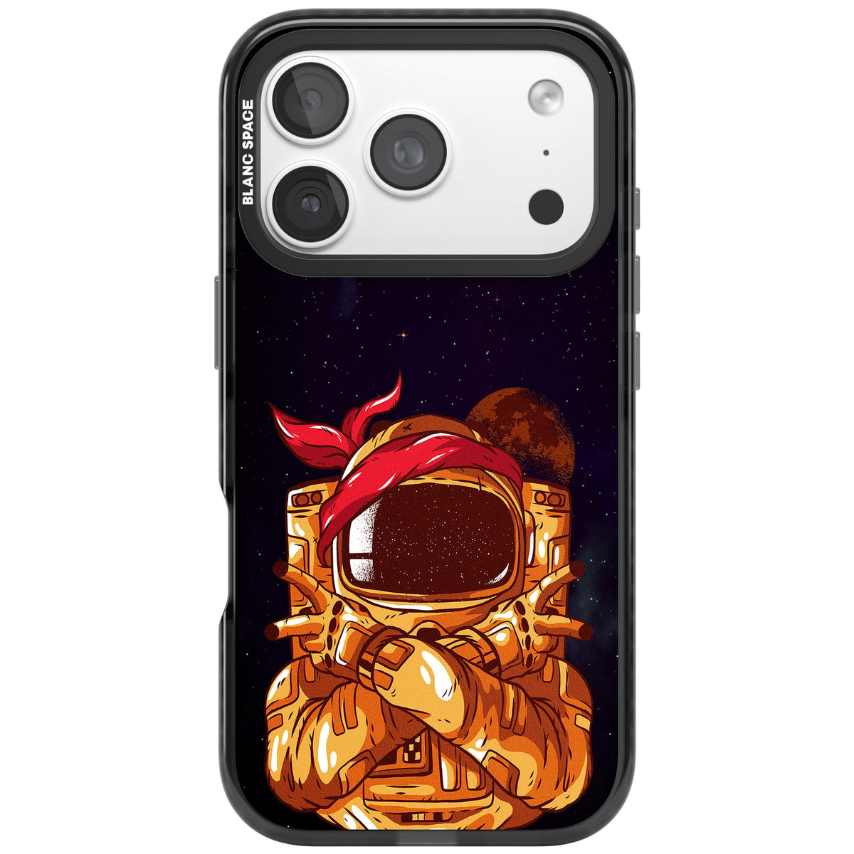 Space Gangster iPhone 18 Pro Impact Black Phone Case front