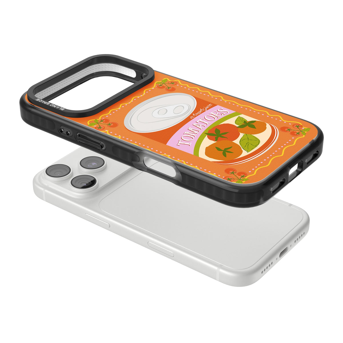 Tomato Soup Can iPhone 18 Pro Impact Black Phone Case angled