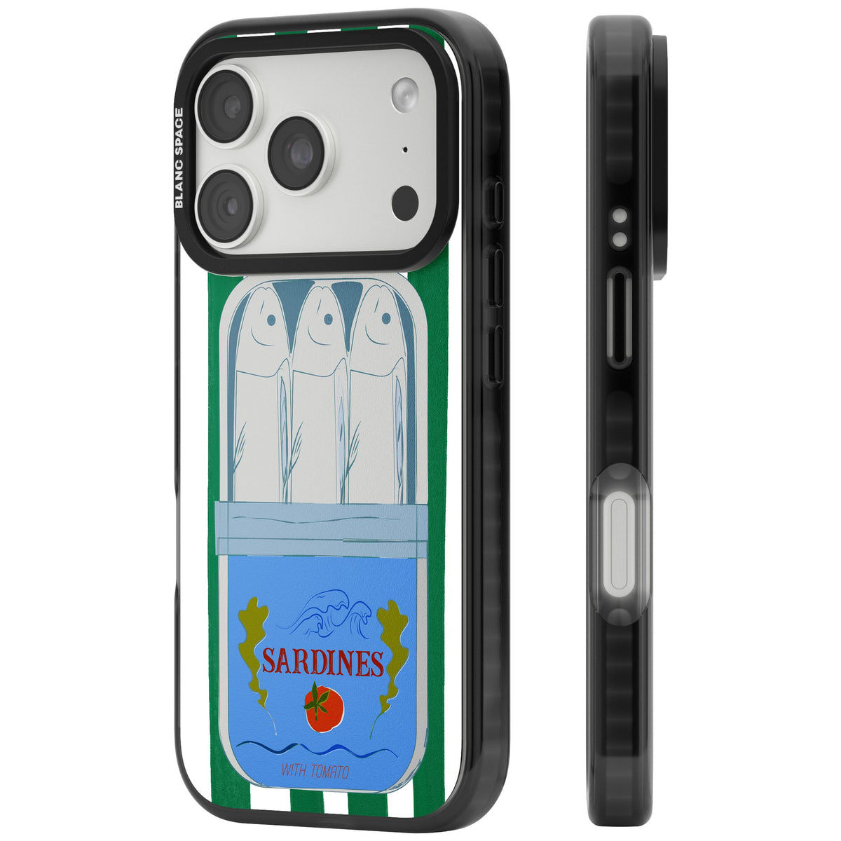 Italian Coastal Sardines iPhone 18 Pro Impact Black Phone Case side