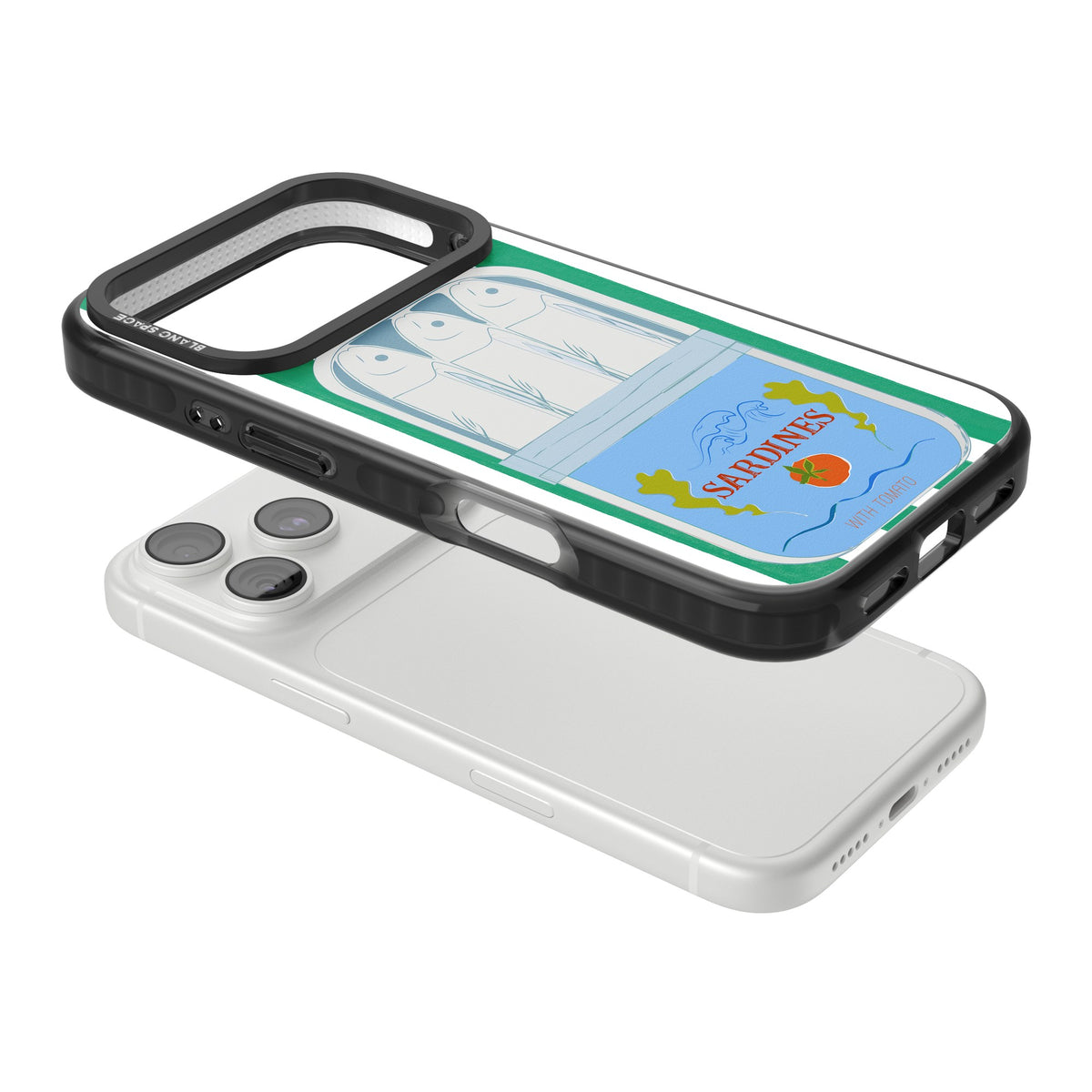 Italian Coastal Sardines iPhone 18 Pro Impact Black Phone Case angled