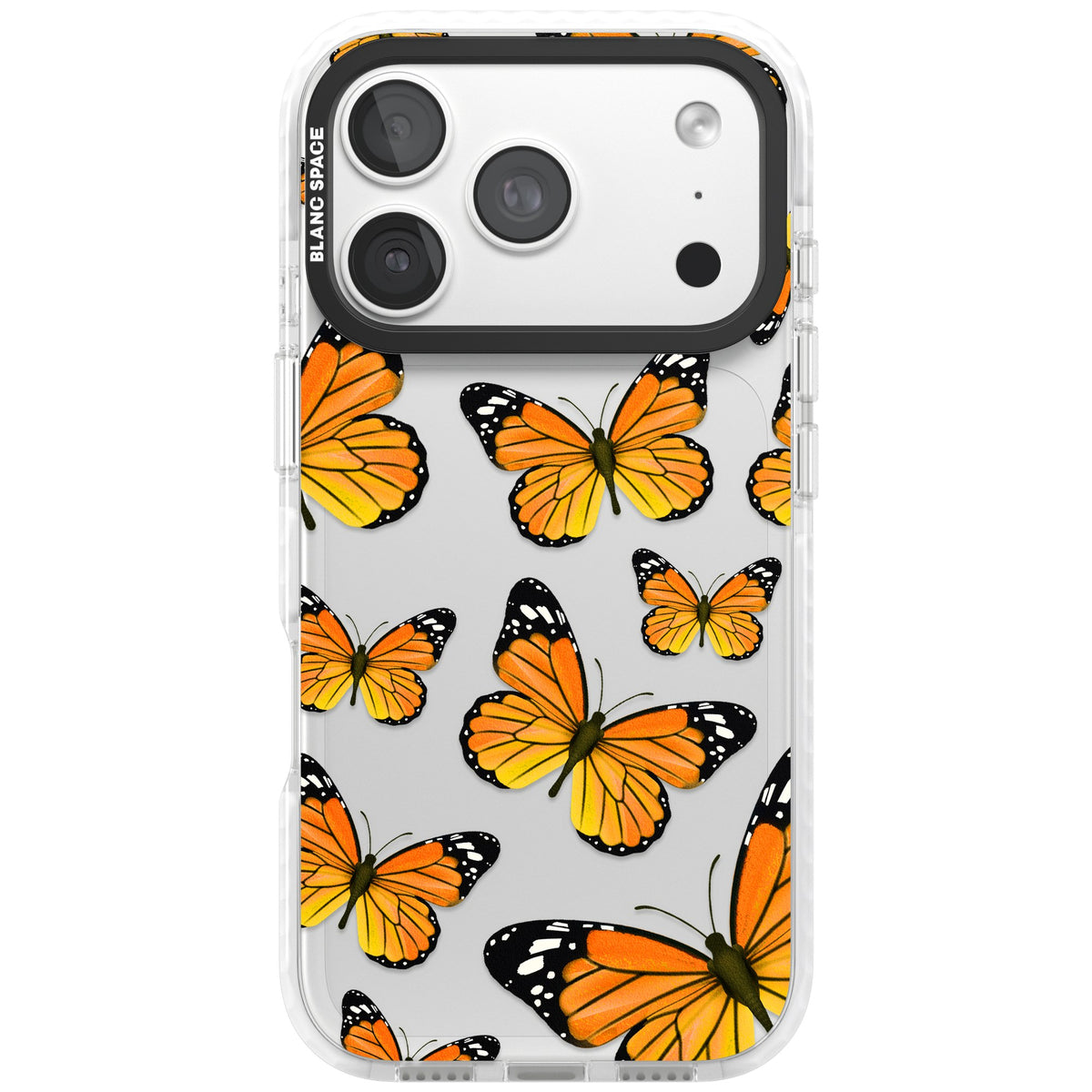 Sun Yellow Butterflies iPhone 18 Pro Impact Clear Phone Case front