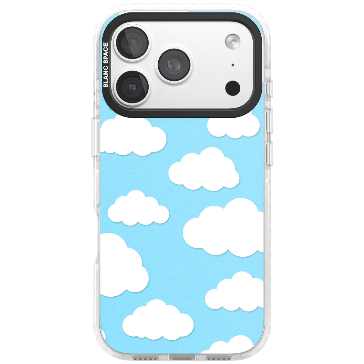 Blue Sky & Clouds Pattern iPhone 18 Pro Impact Clear Phone Case front