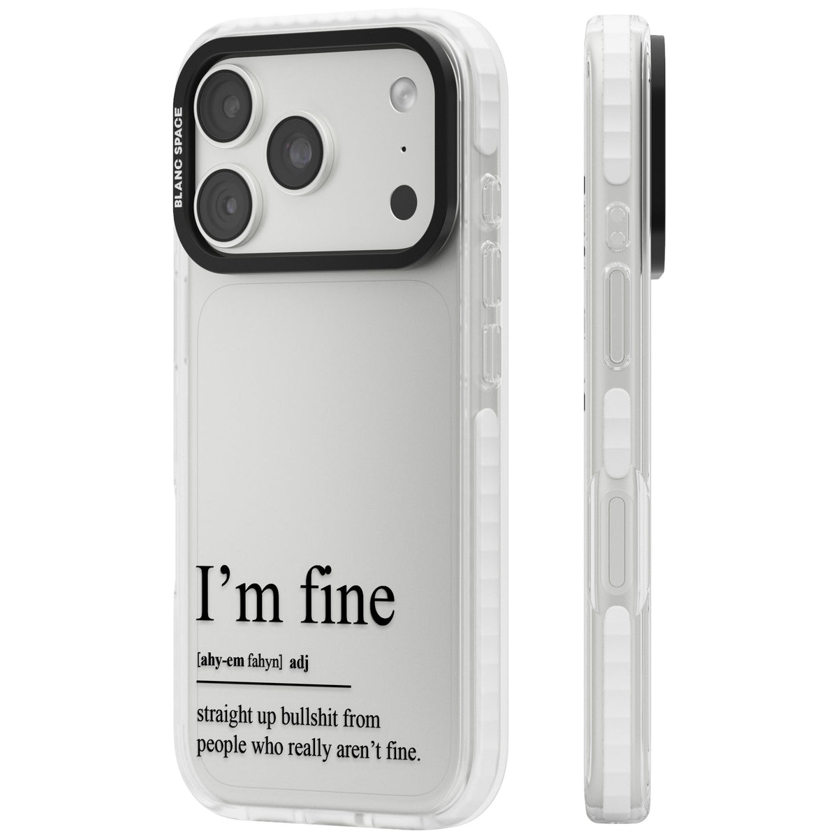 Im Fine iPhone 18 Pro Impact Clear Phone Case side