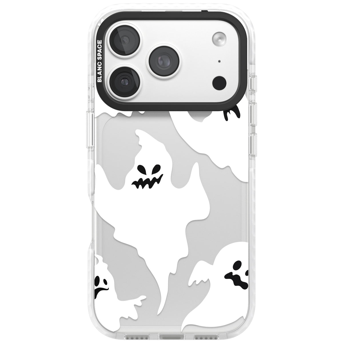 Ghost Pattern iPhone 18 Pro Impact Clear Phone Case front