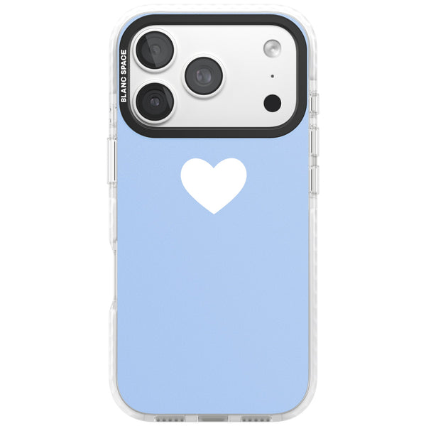 Single Heart Design: White & Baby Blue