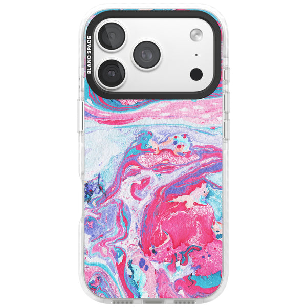 Pink, Blue & Purple Marbled Paper Pattern