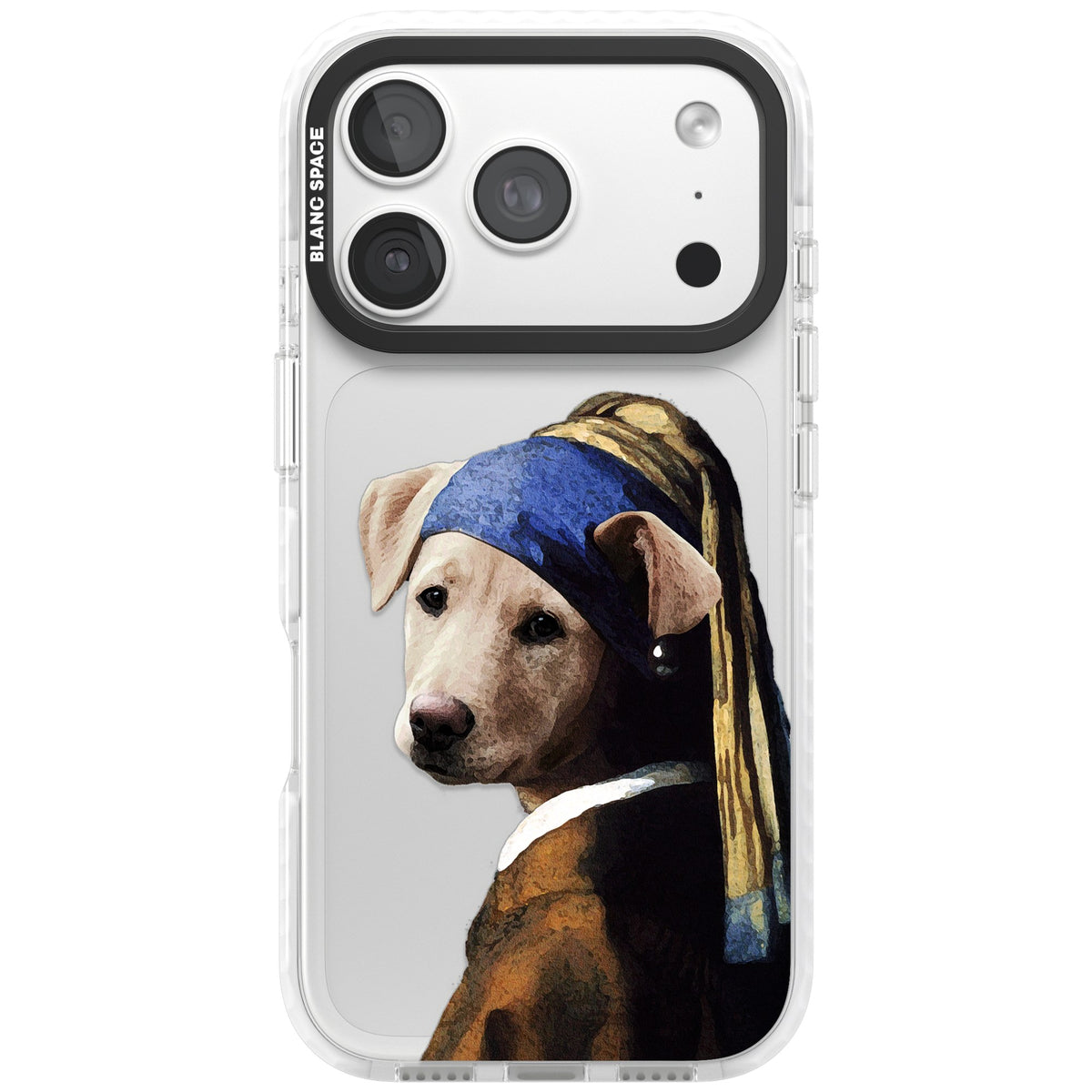 Doggo With A Pearl Earring iPhone 18 Pro Impact Clear Phone Case front