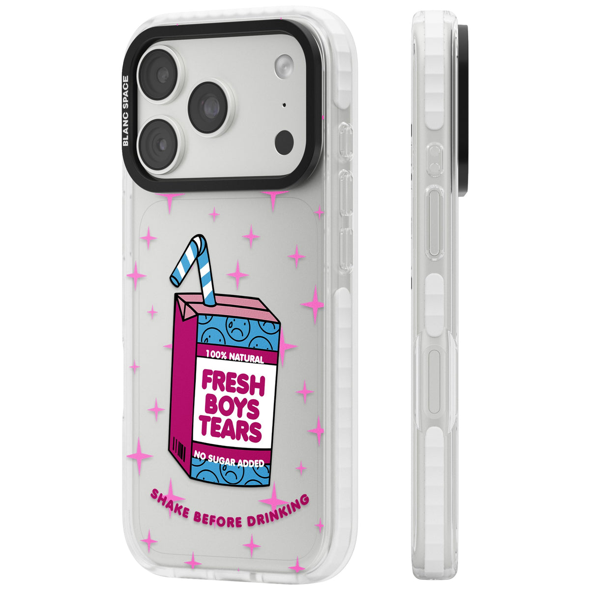 Boy Tears iPhone 18 Pro Impact Clear Phone Case side