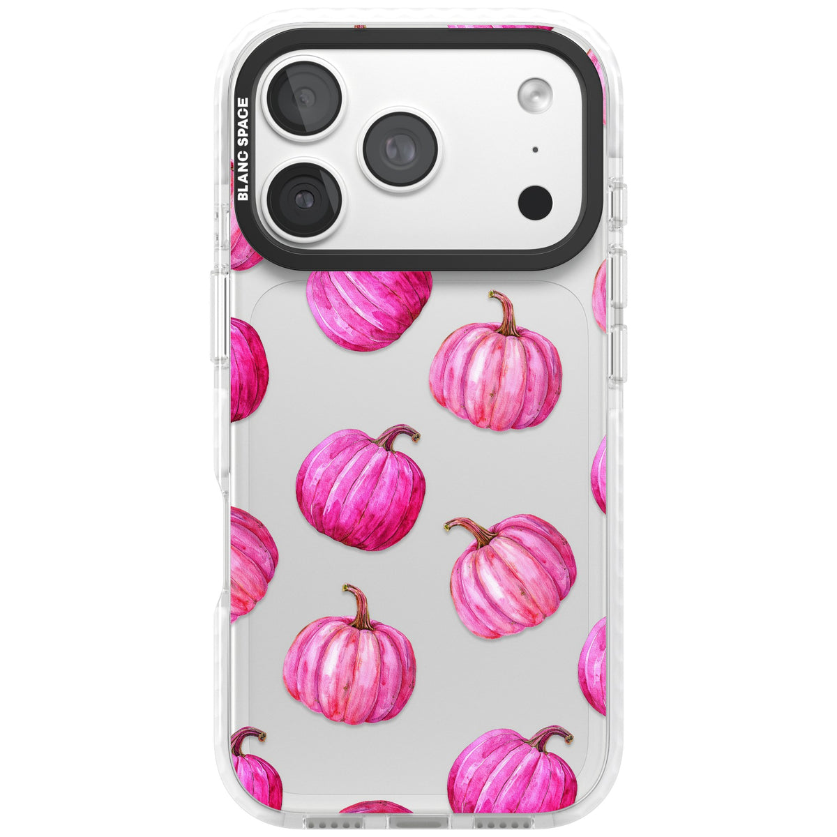 Pink Pumpkins iPhone 18 Pro Impact Clear Phone Case front